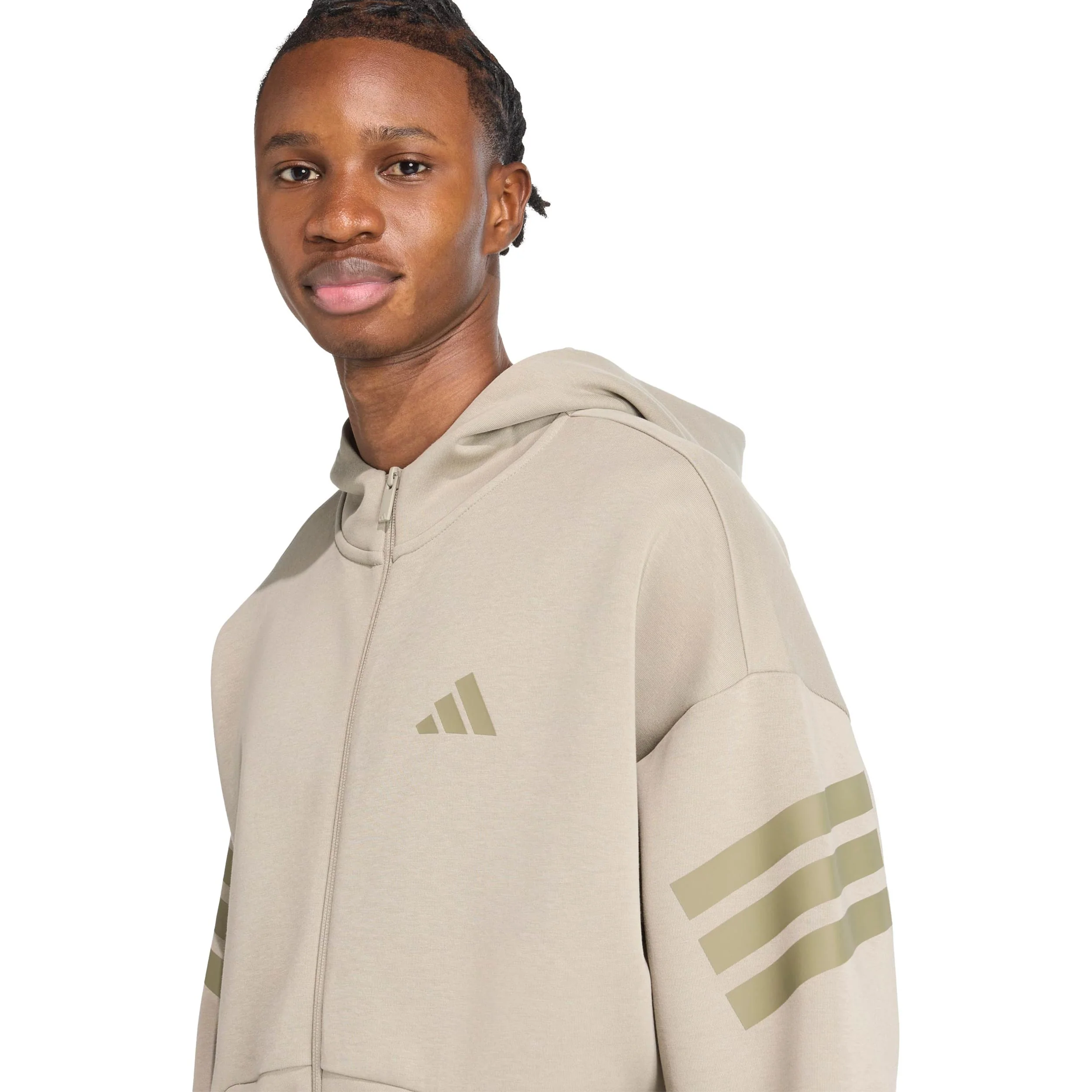 3Stripes Full-Zip Kurtka treningowa Mężczyźni-beż - Image 5