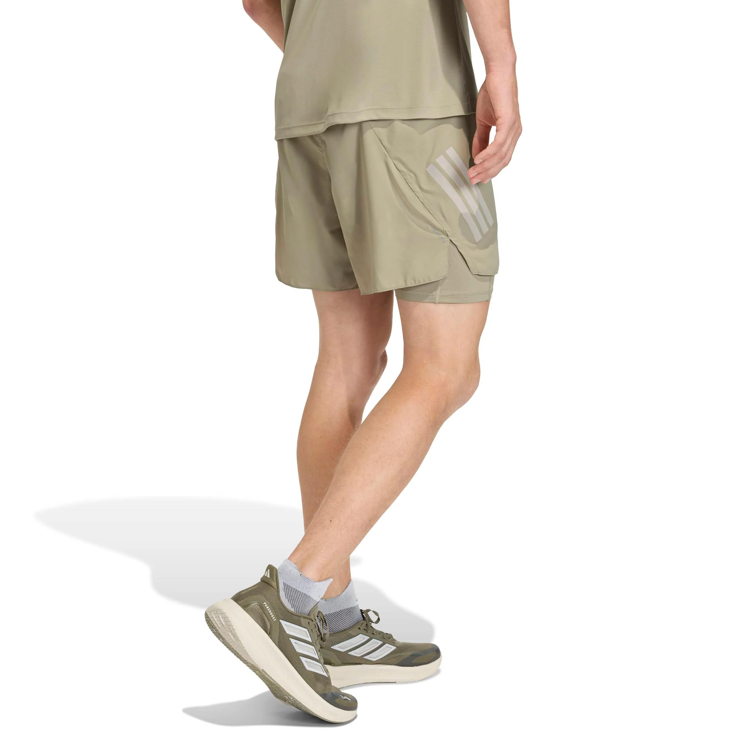 adi365 2in1  Spodenki do biegania Mężczyźni-khaki - Image 3