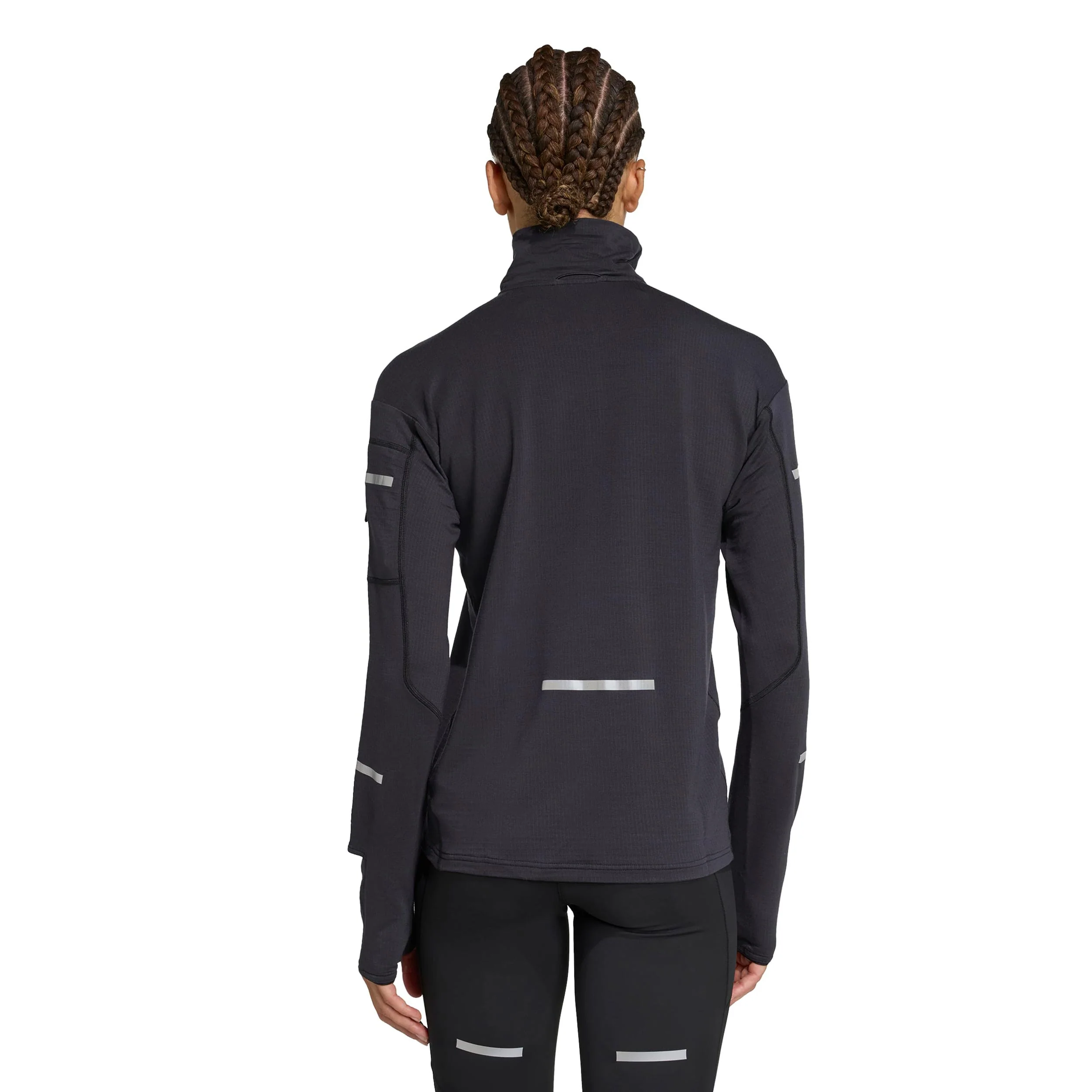 adi365 Warm Half-Zip Koszulka do biegania Kobiety-czarny - Image 3
