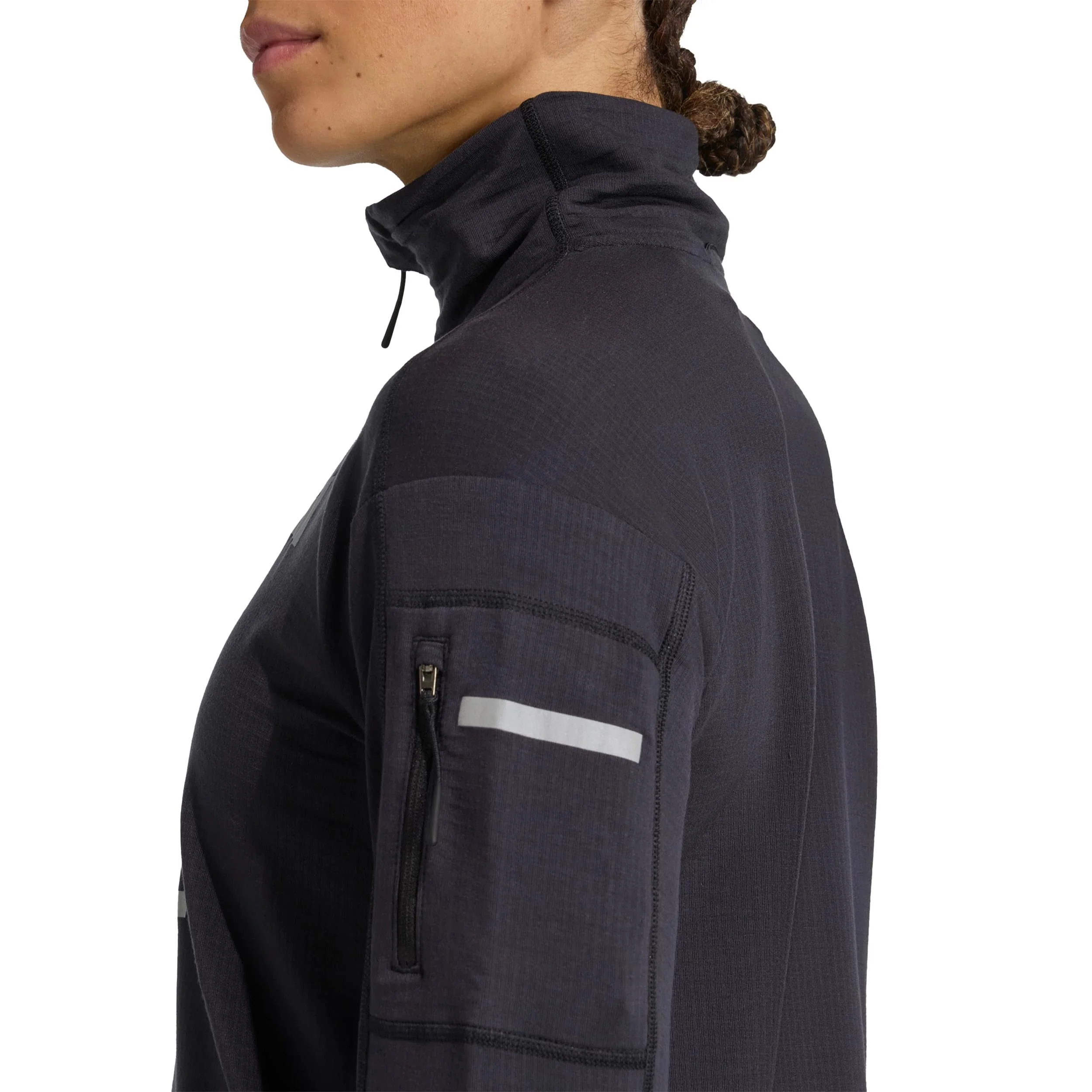 adi365 Warm Half-Zip Koszulka do biegania Kobiety-czarny - Image 5