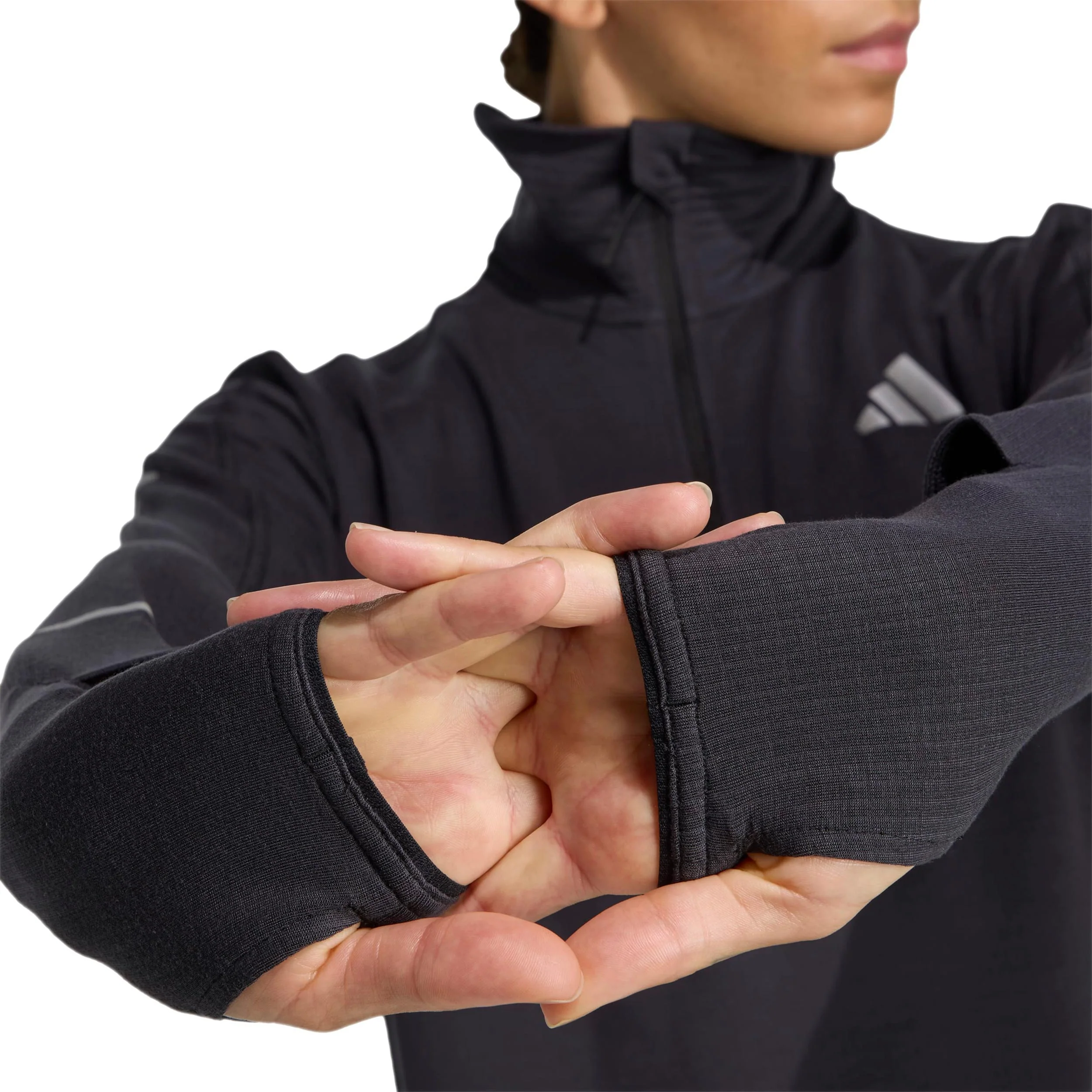 adi365 Warm Half-Zip Koszulka do biegania Kobiety-czarny - Image 6