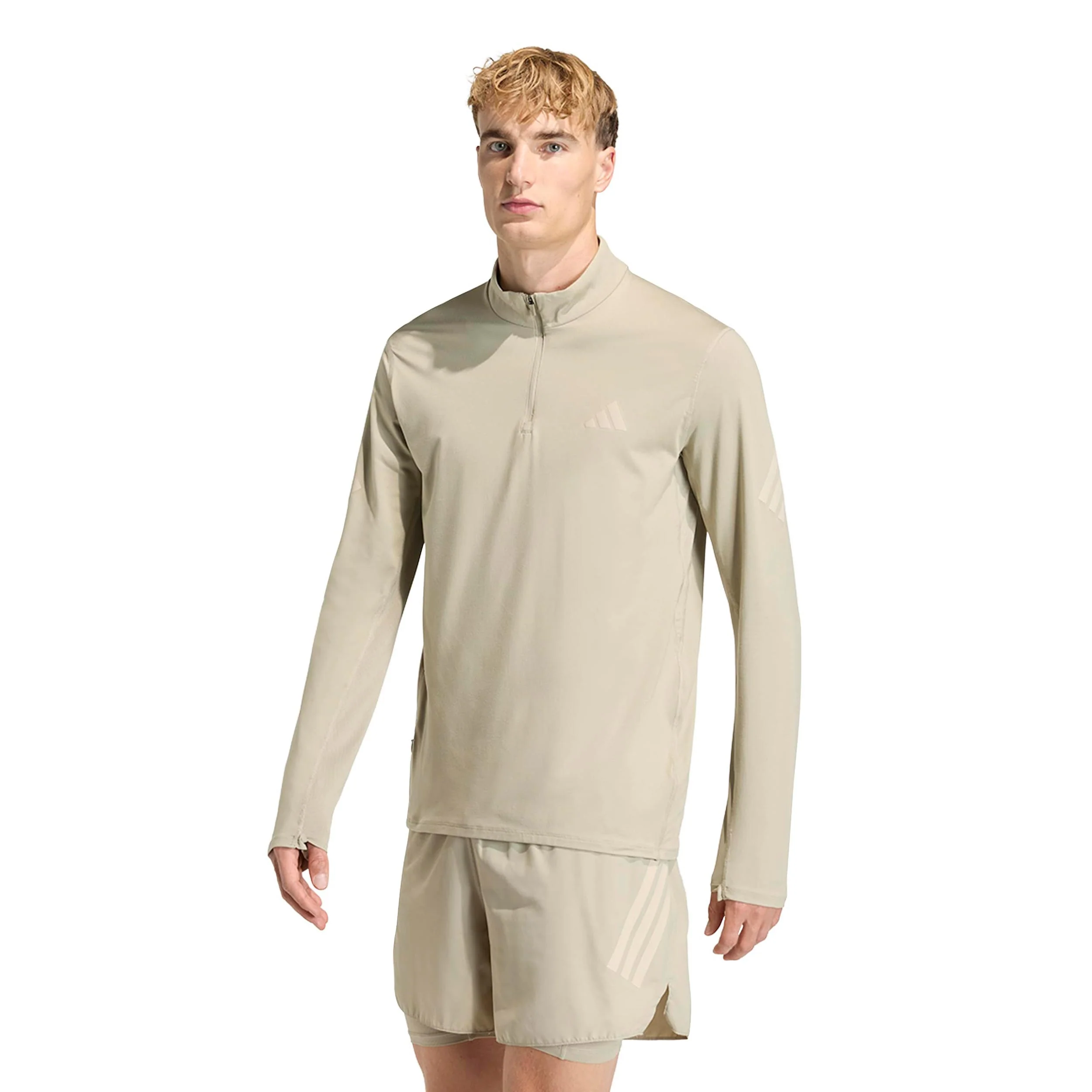 adi365 Zip Koszulka do biegania Mężczyźni-khaki - Image 2