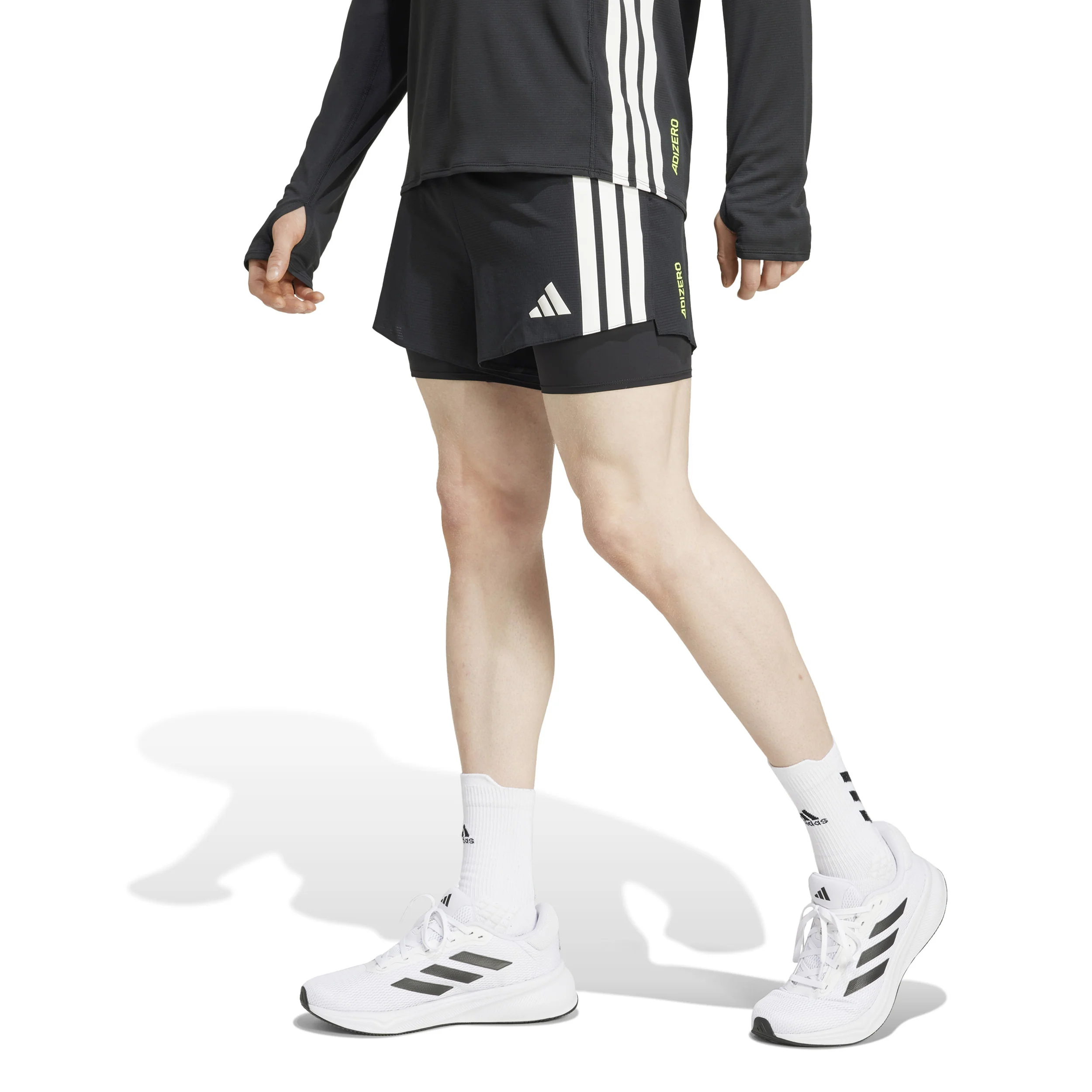 Adizero 2in1 Spodenki do biegania Mężczyźni - czarny, biały - Image 2