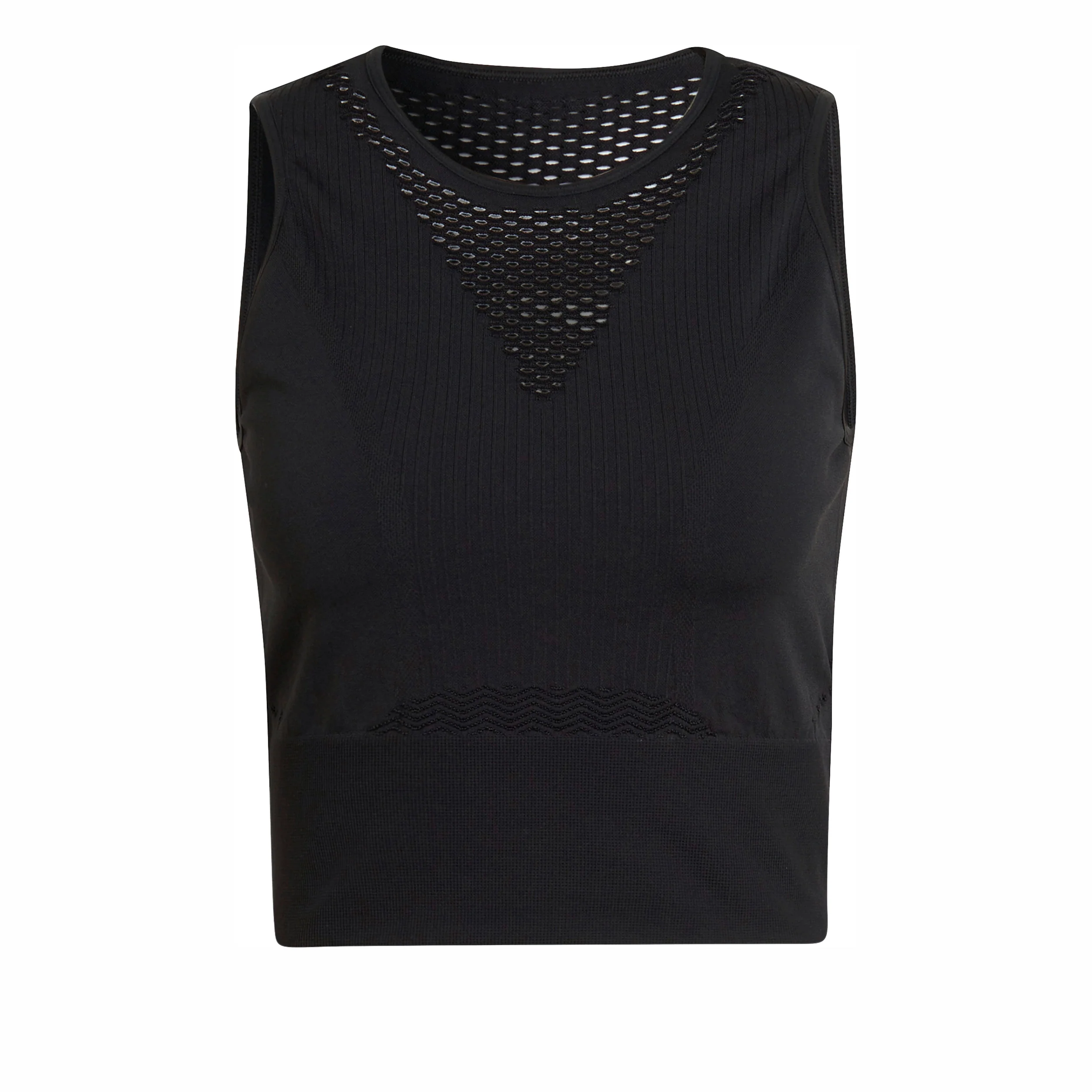 Aeroknit Crop Tank top Kobiety - czarny,