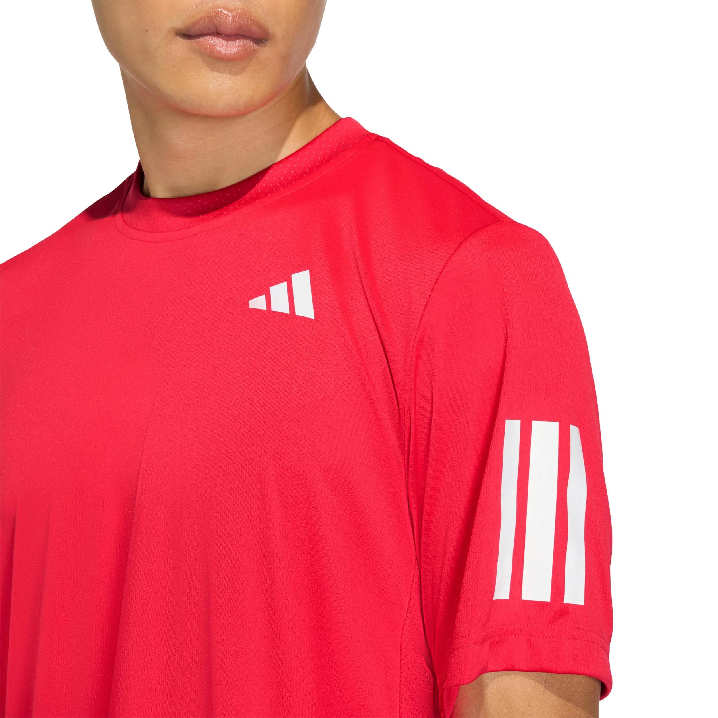 Club 3Stripes Koszulka Mężczyźni - czerwony, biały - Image 5