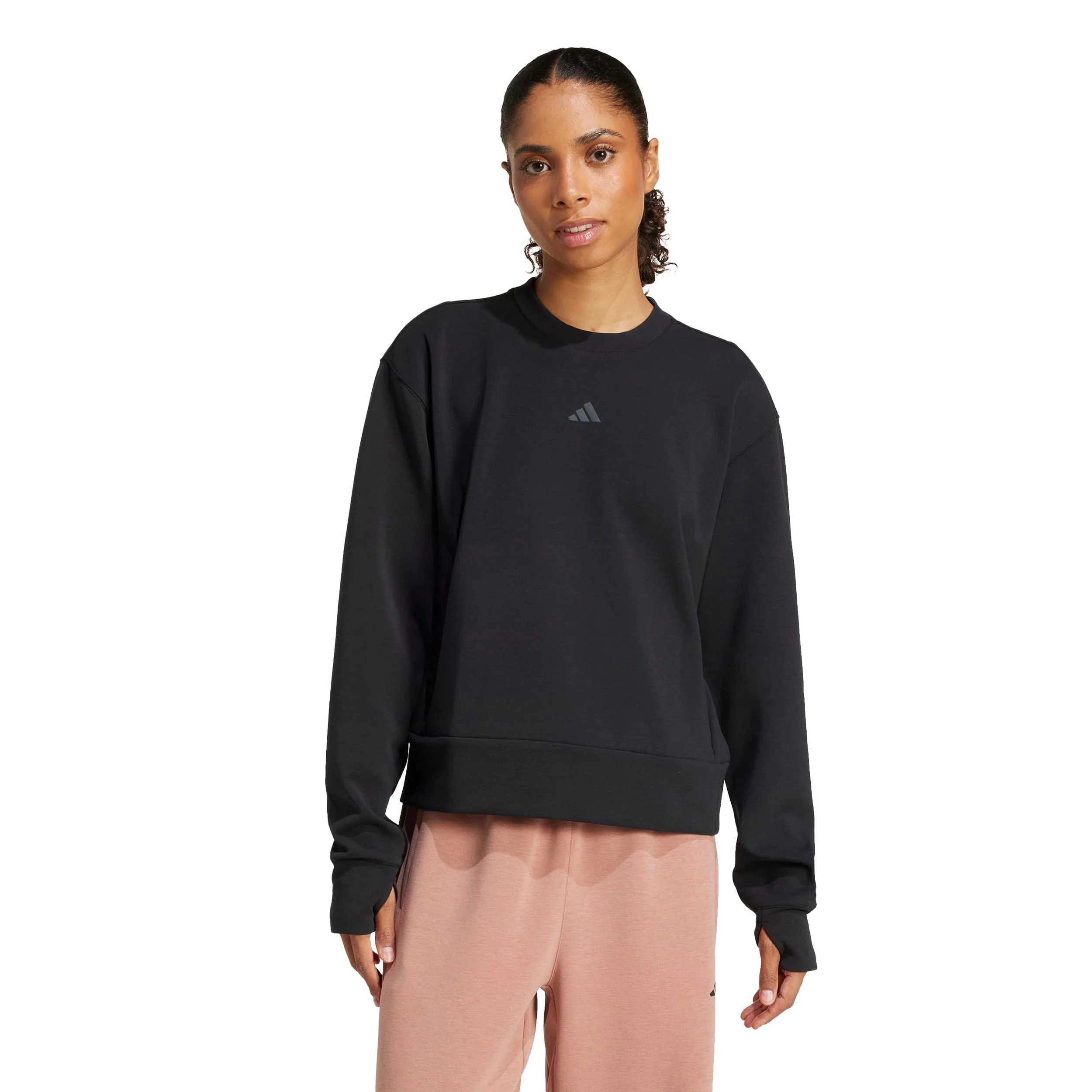 D4T Knit Crew Bluza Kobiety-czarny - Image 2