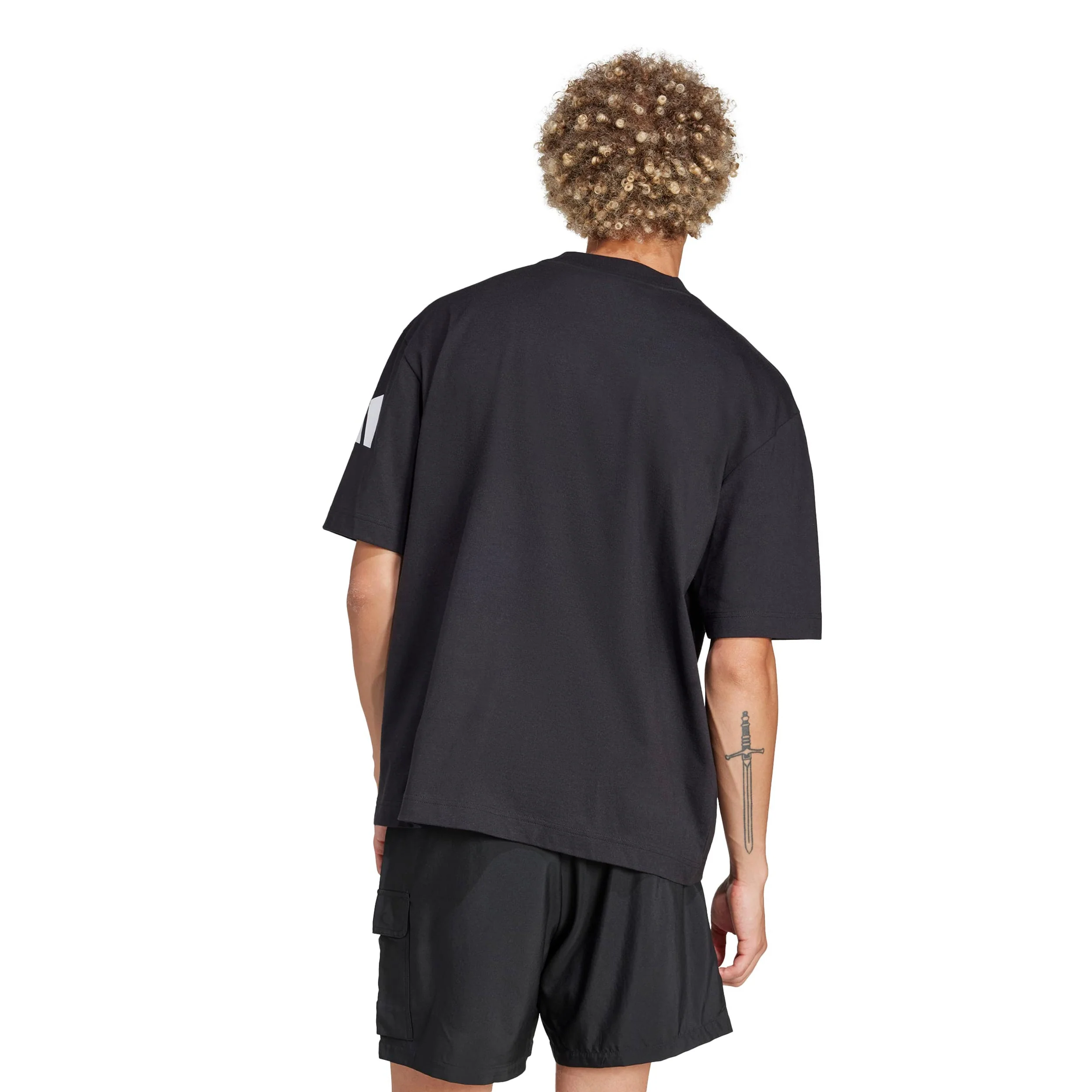 Essentials Loose Fit Koszulka Mężczyźni-czarny - Image 3