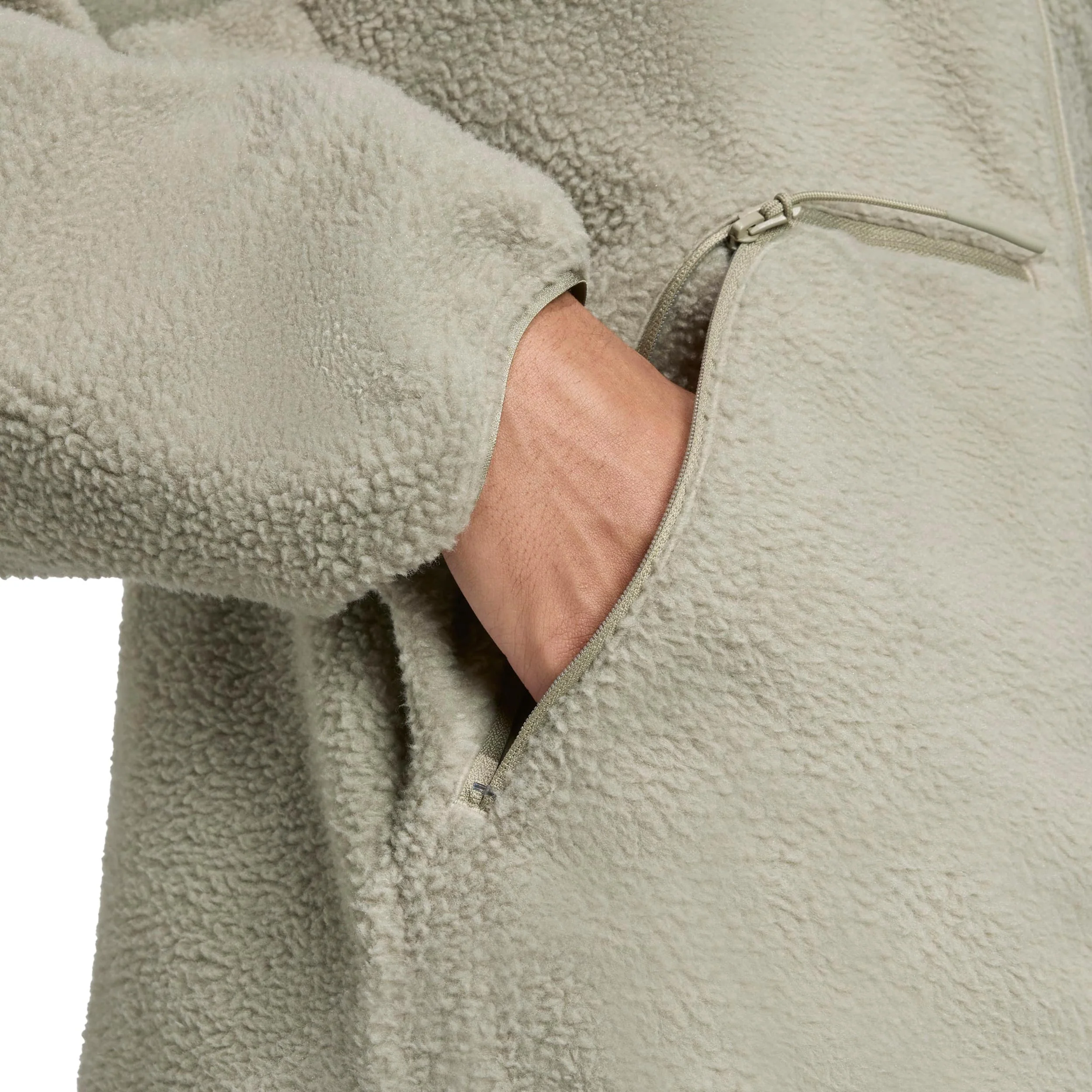 Fleece Full-Zip Kurtka treningowa Mężczyźni-beż - Image 5