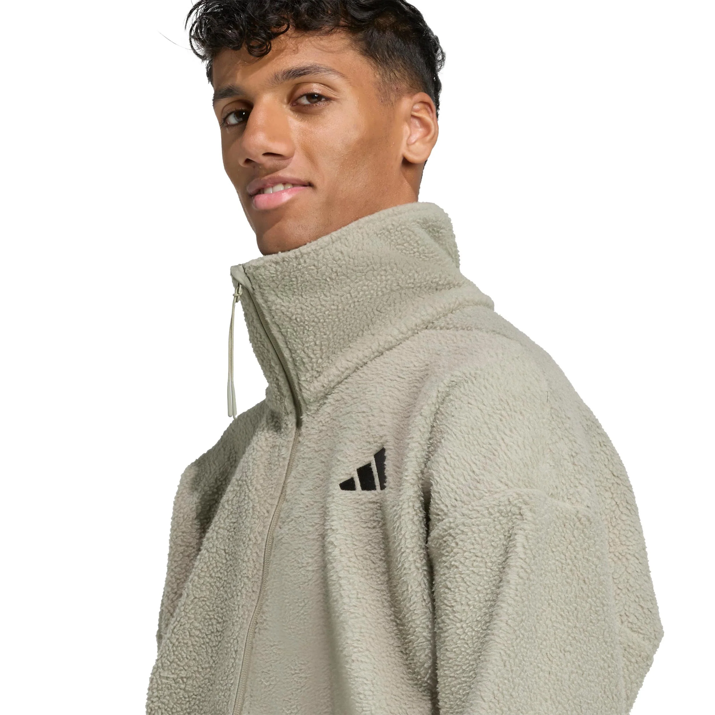 Fleece Full-Zip Kurtka treningowa Mężczyźni-beż - Image 6