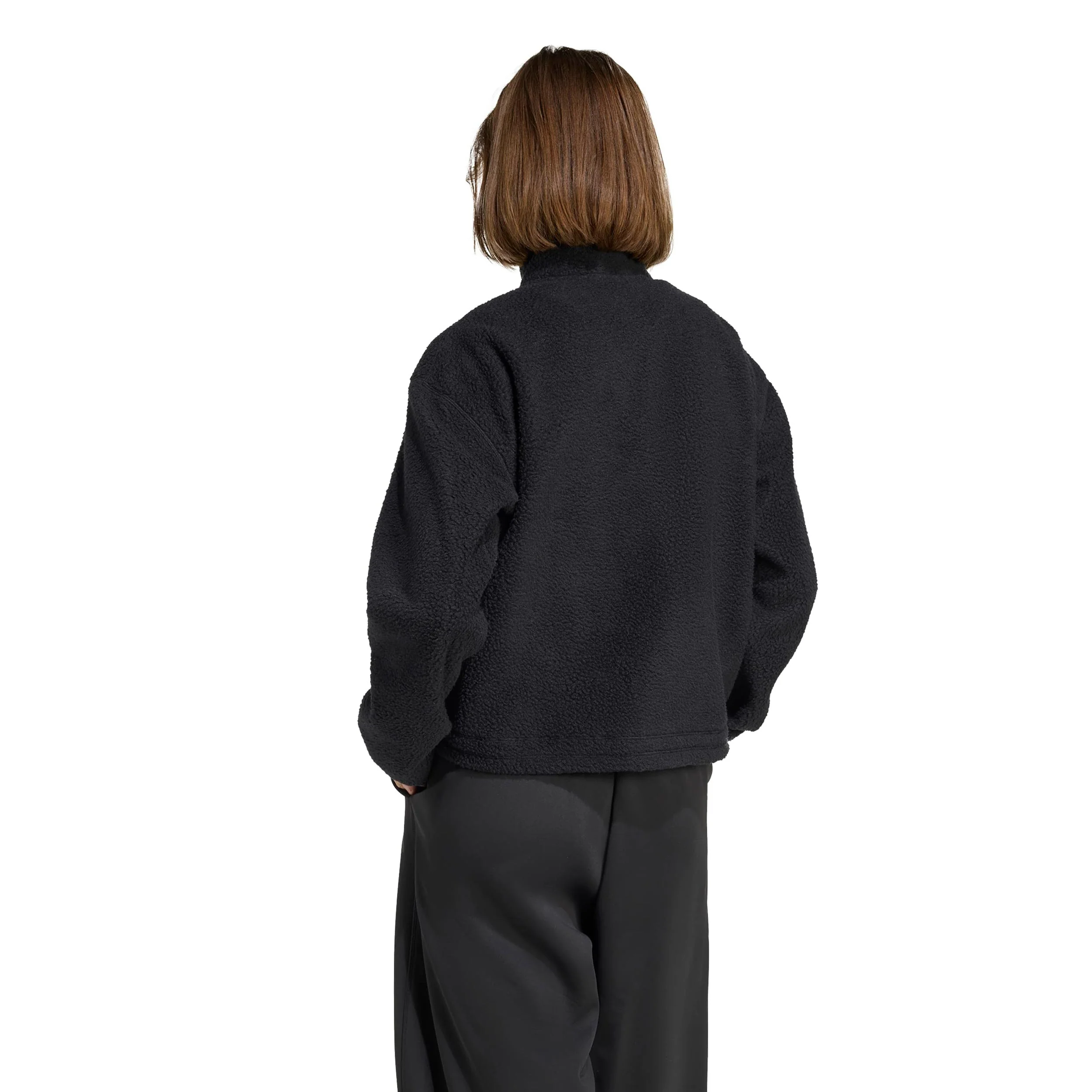 Fleece Half-Zip Bluza Kobiety-czarny - Image 3