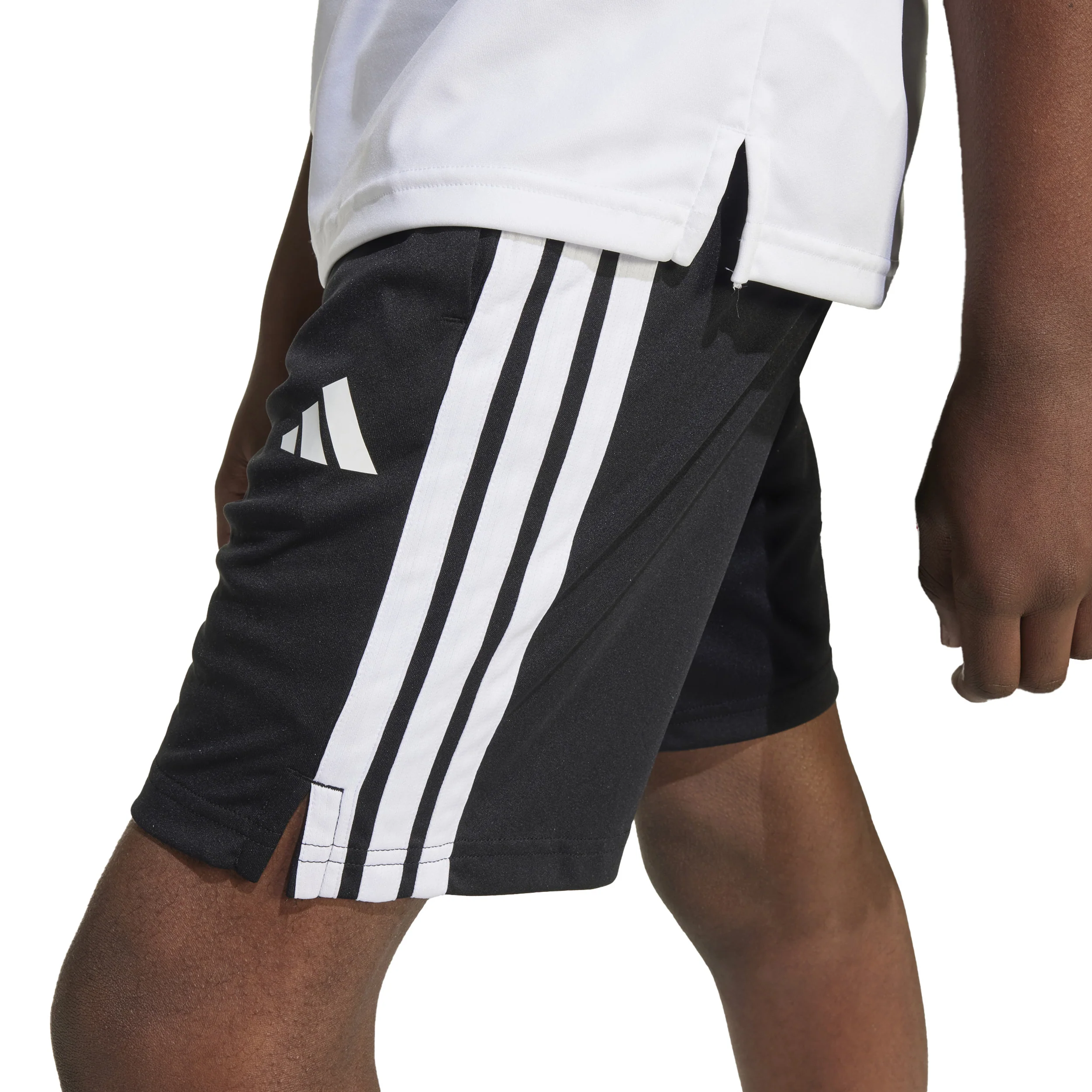 Training Essentials 3 Stripes Szorty Dzieci-Czarny,Biały - Image 5