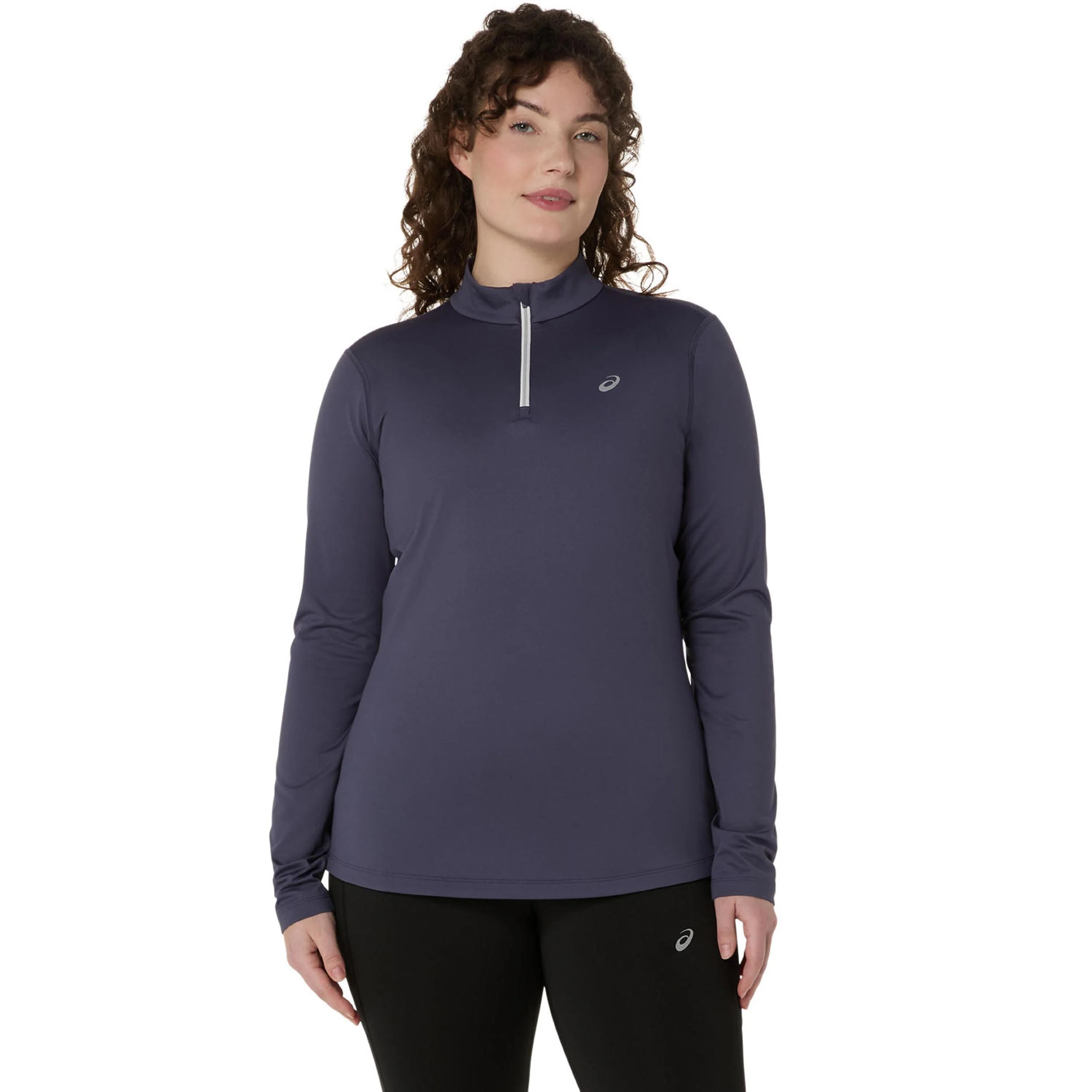 Core 1/2 Zip Winter Koszulka do biegania Kobiety - niebiesko-szary
