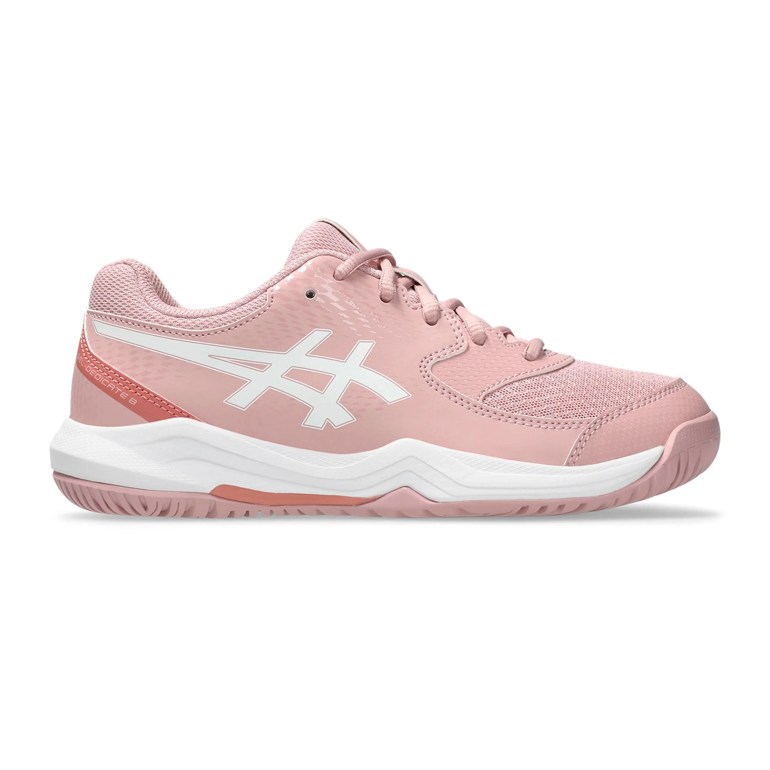 Gel-Dedicate 8 GS buty do tenisa allcourt Dzieci - róż, biały