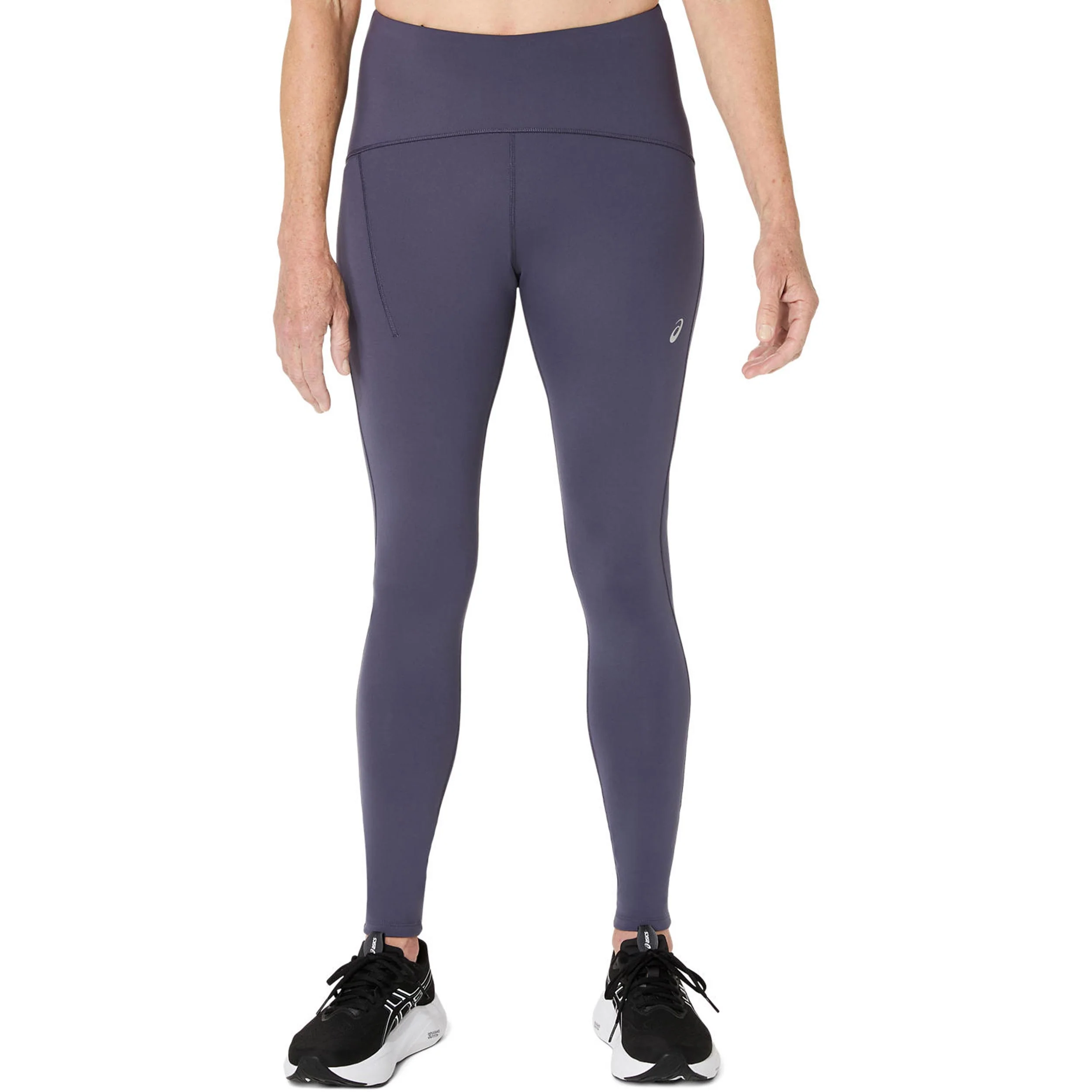 Road Winter High Waist  Getry do biegania Kobiety - niebiesko-szary