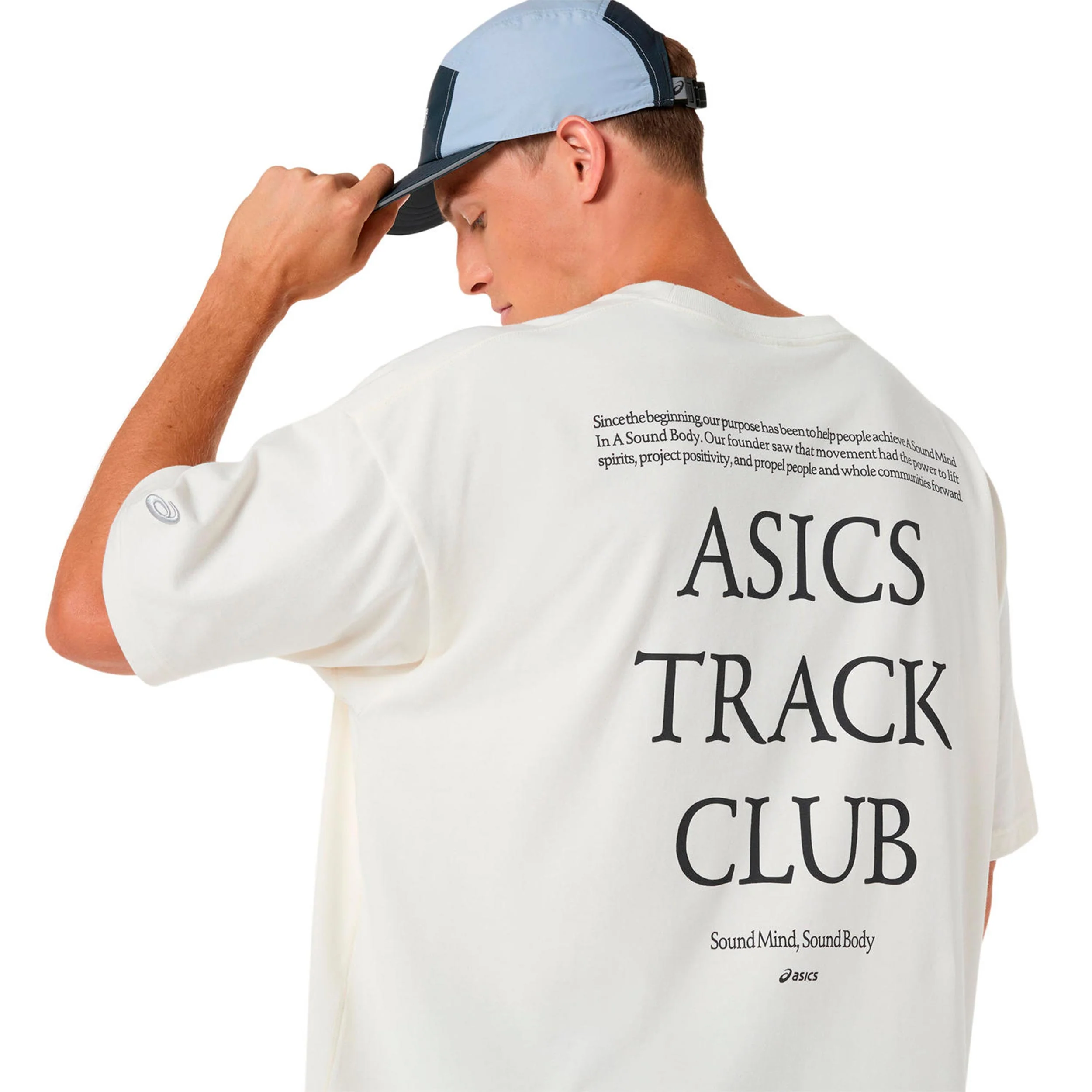 Track Club Heritage Relaxed Koszulka do biegania Unisex-beż - Image 6