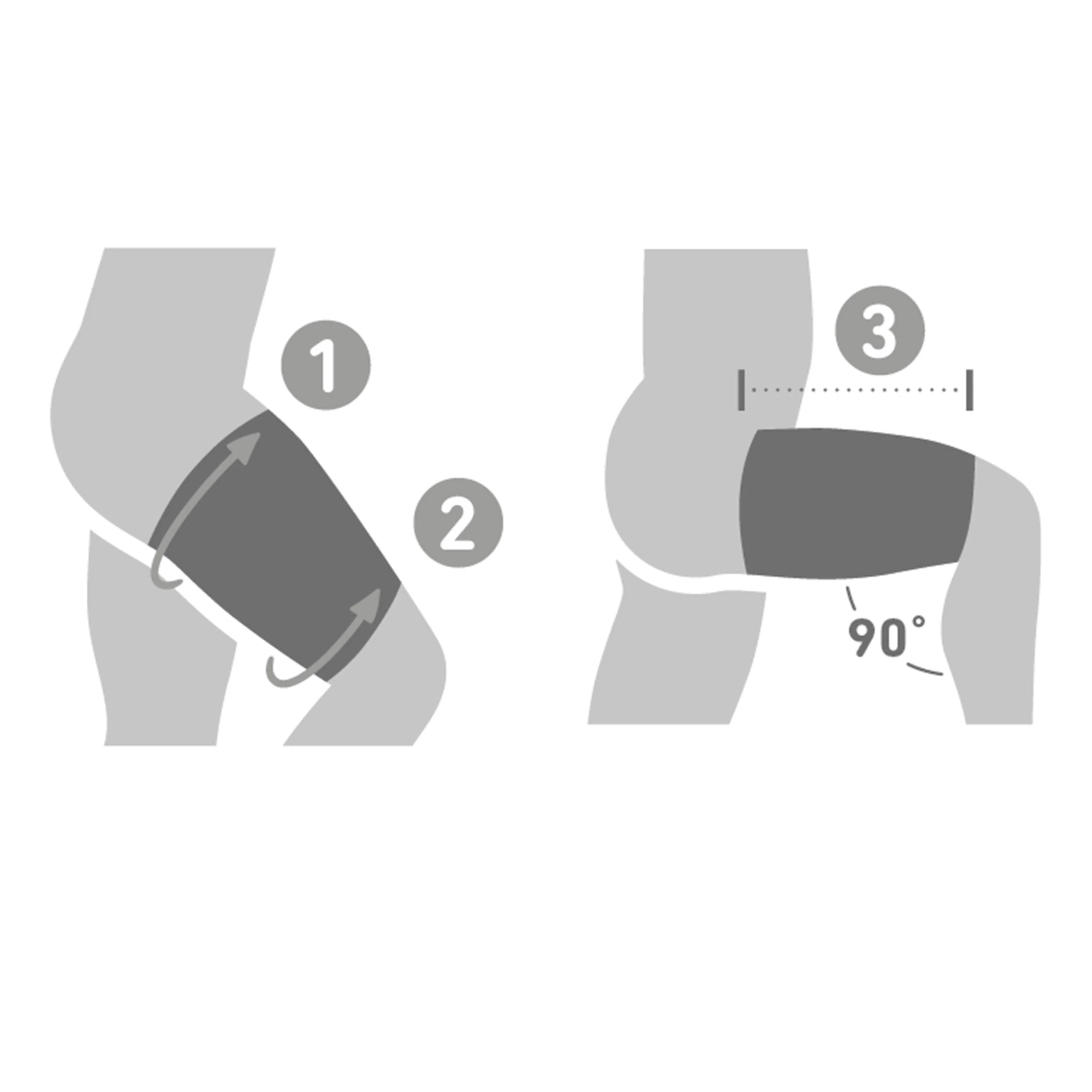 Sports Compression Upper Leg (x-long) Rękaw-Czarny - Image 3