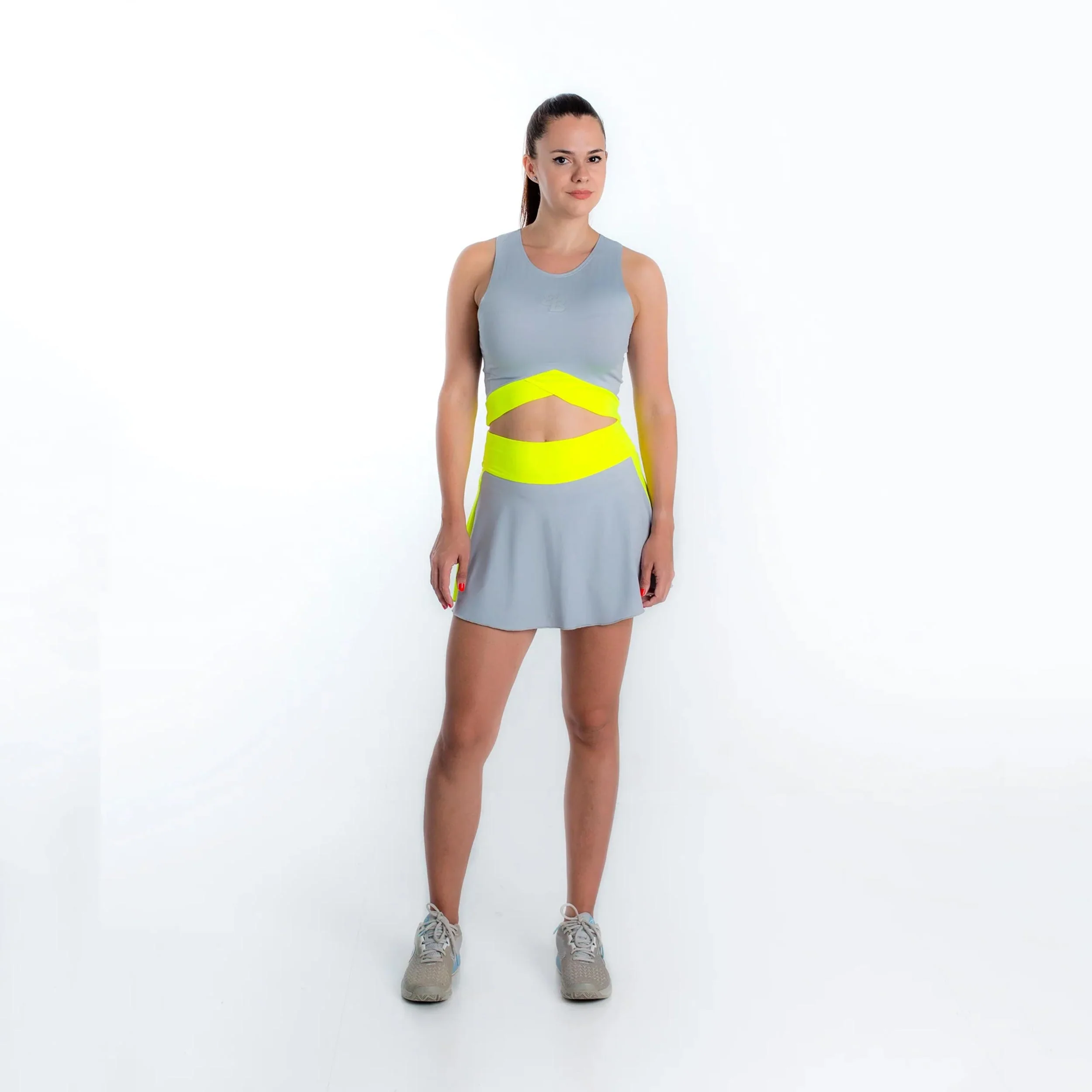 Bora Tank Top Kobiety-Szary,Neonowy Żółty - Image 5