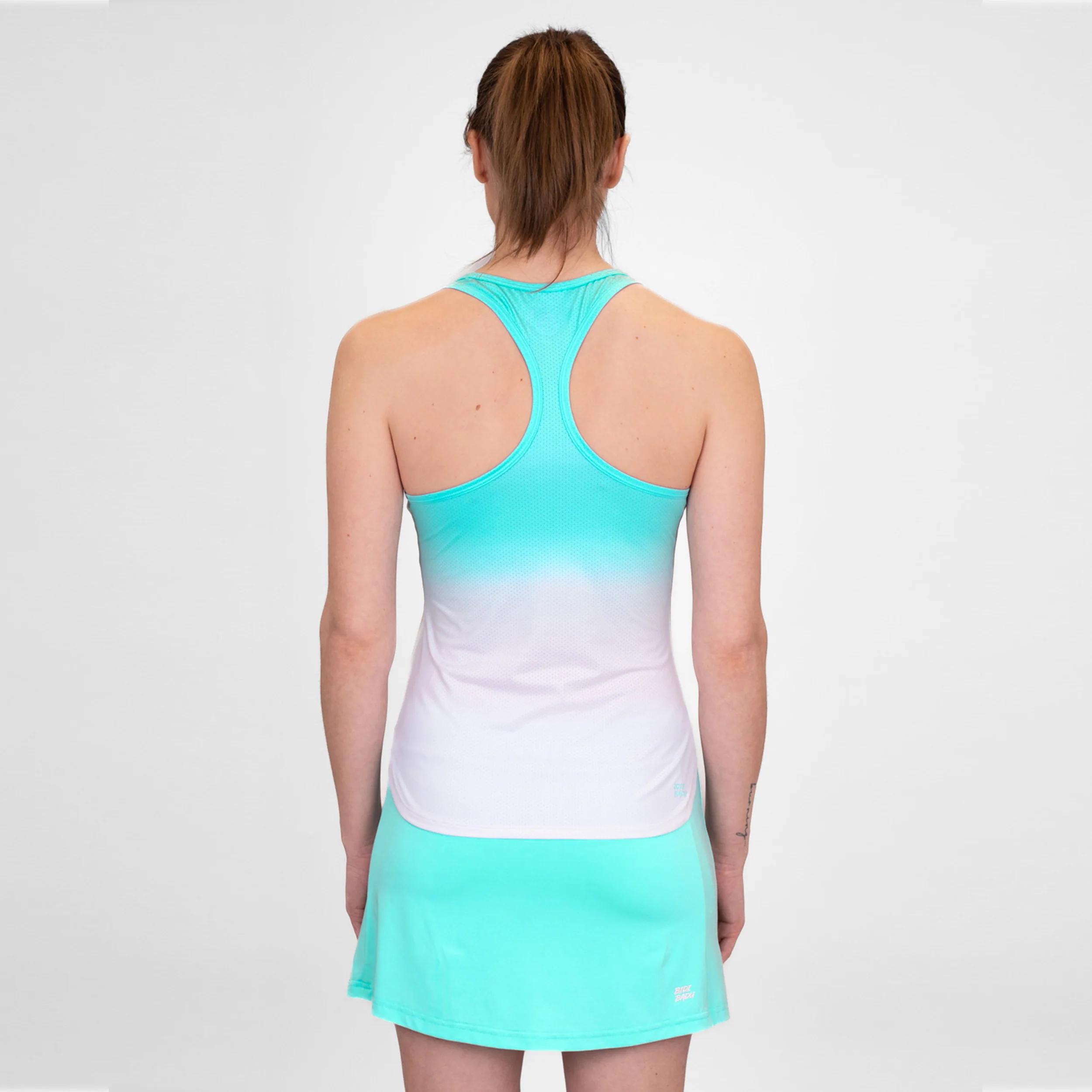 Crew Gradiant Tank Top Kobiety-Turkus,Biały - Image 6