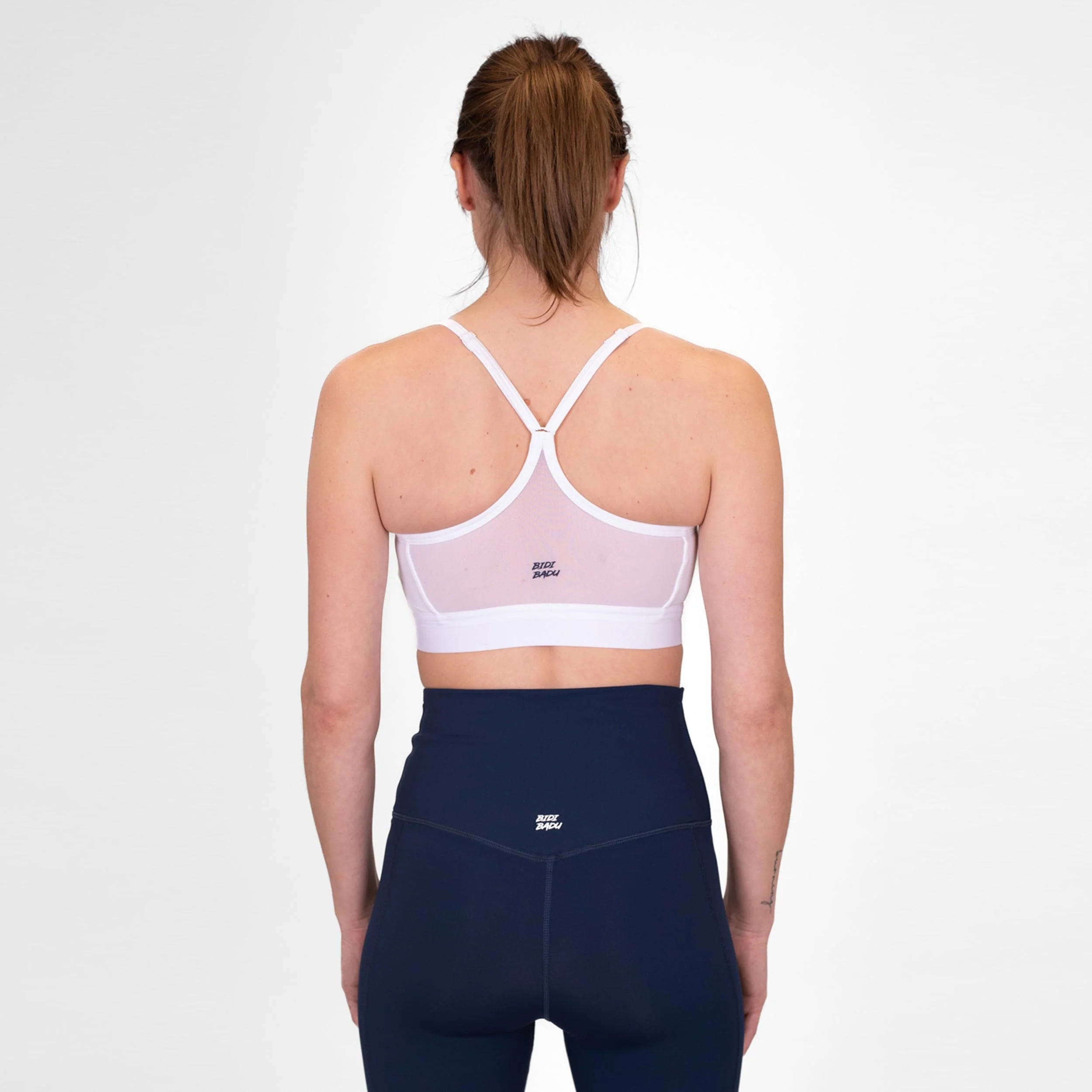 Crew Low Support Strappy Stanik Sportowy Kobiety-Biały - Image 4