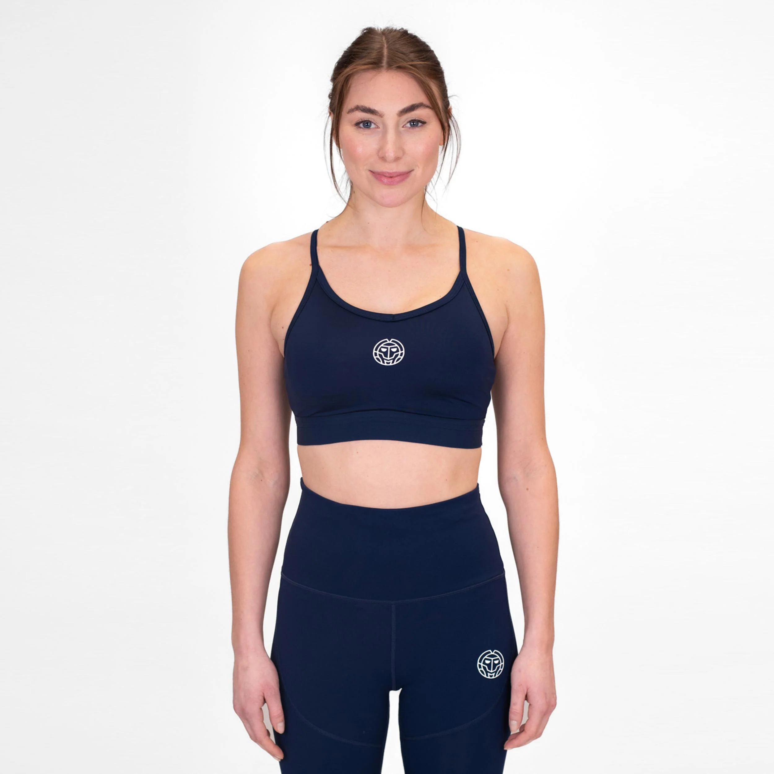 Crew Low Support Strappy Stanik Sportowy Kobiety-Ciemnoniebieski - Image 3