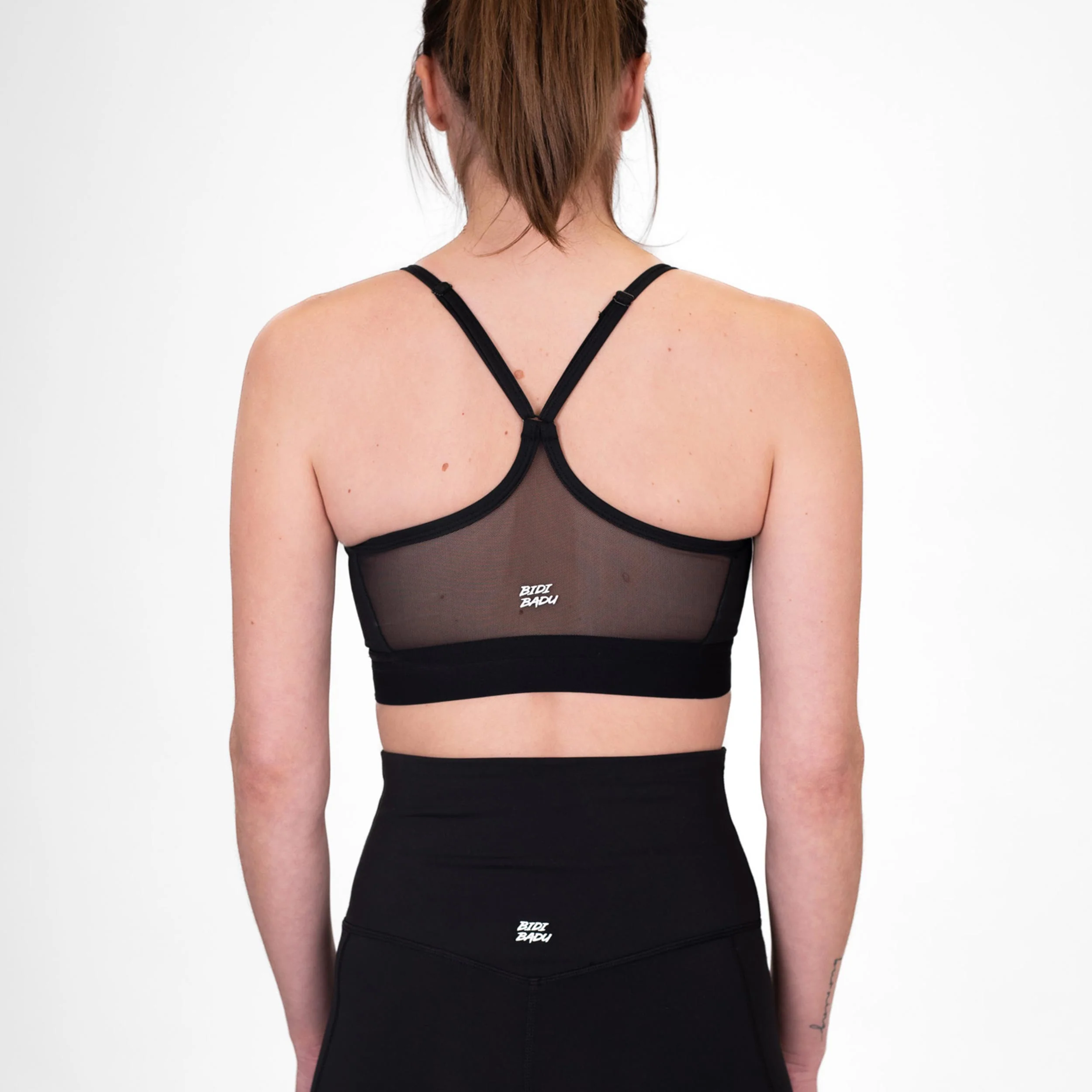 Crew Low Support Strappy Stanik Sportowy Kobiety-Czarny - Image 4