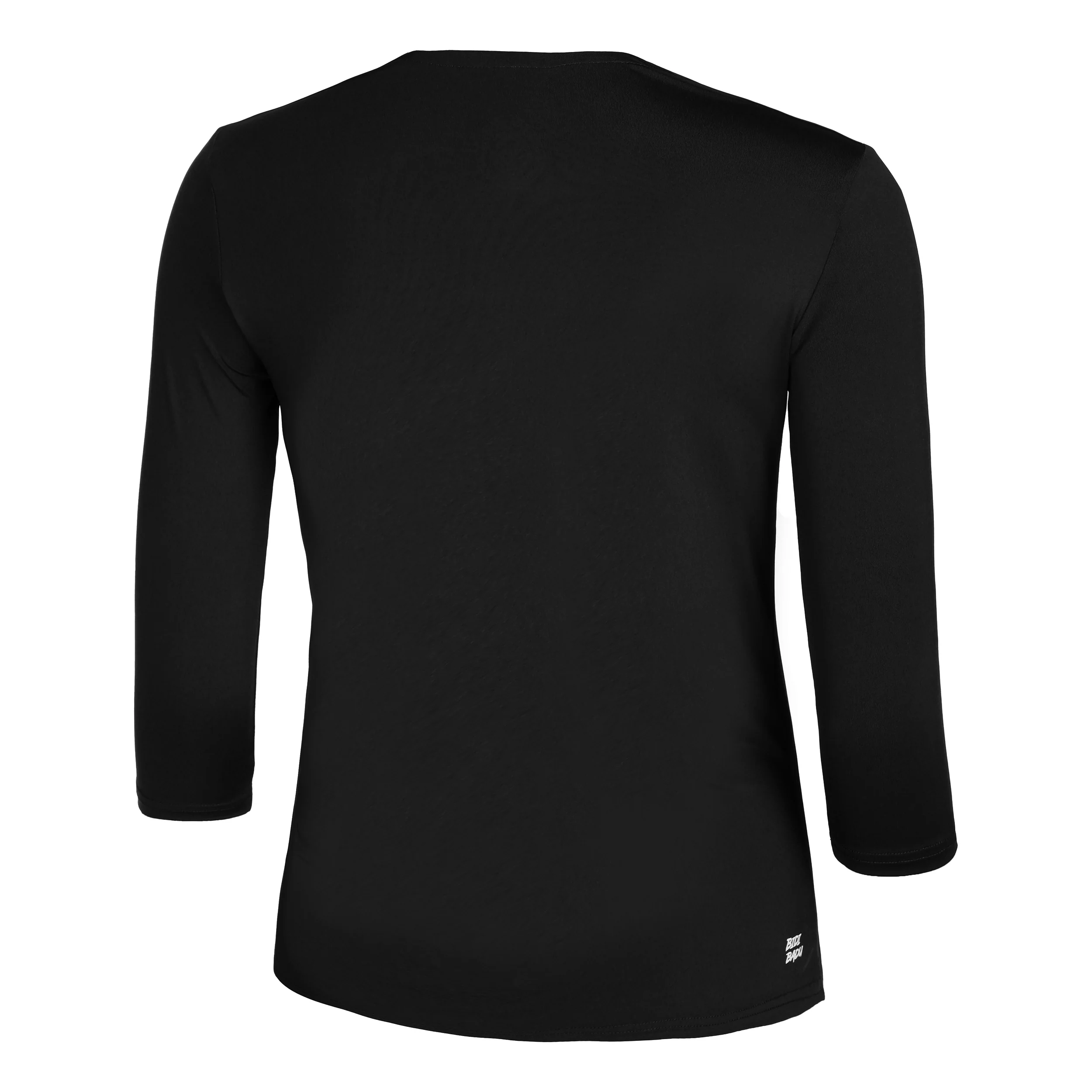 Crew V-Neck Długi Rękaw Kobiety-Czarny - Image 6