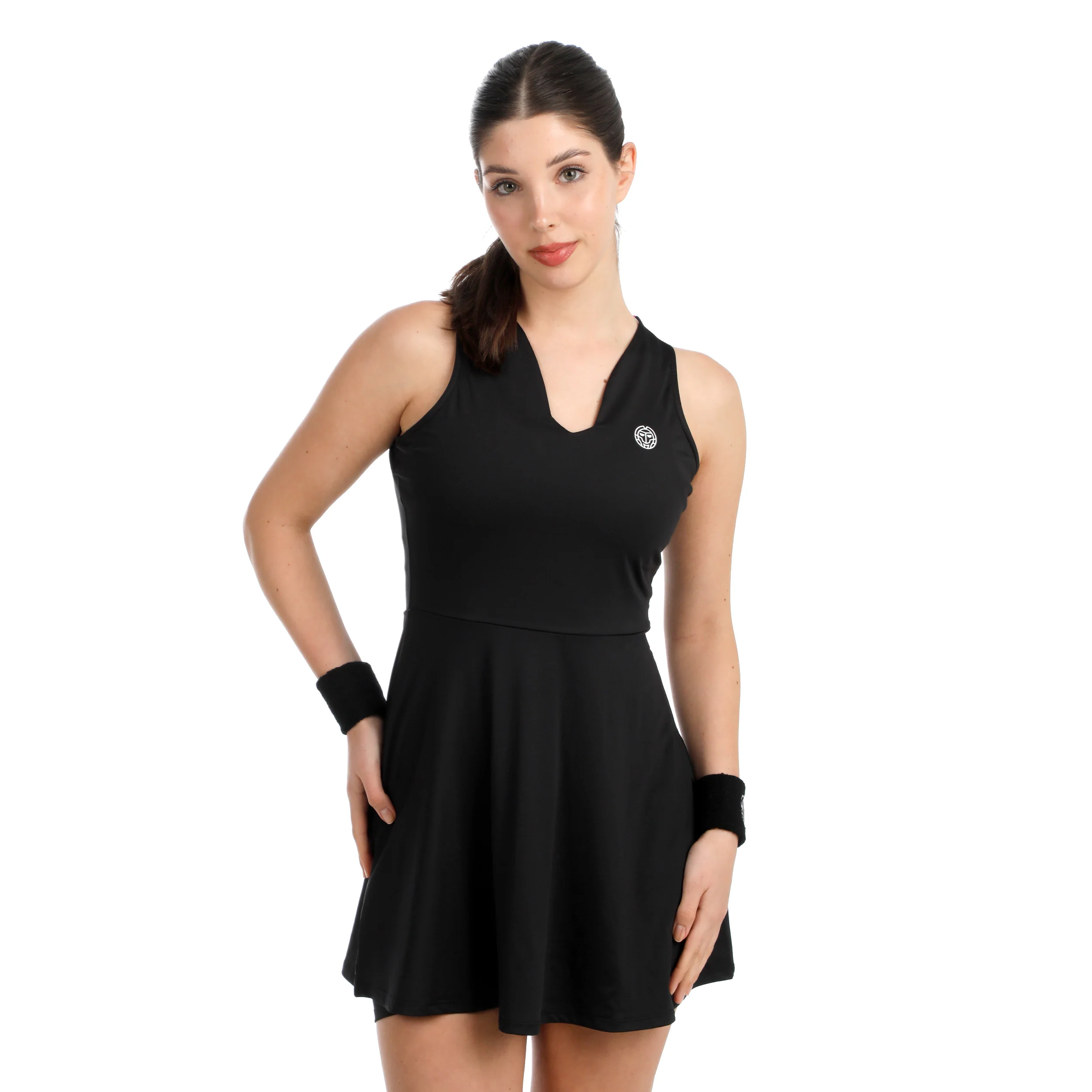 Crew V-Neck Sukienka Kobiety-czarny