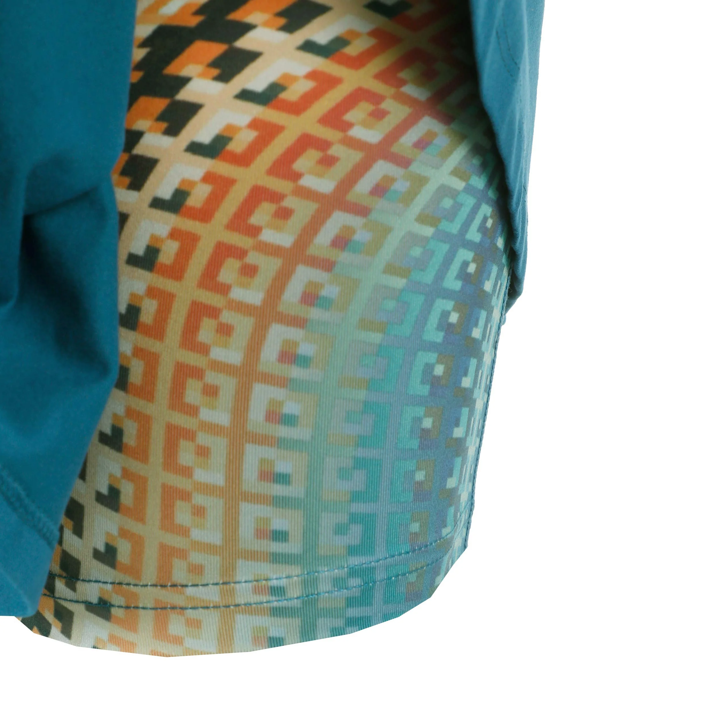 Komodo Printed Wavy Spódnica Kobiety-Petrol - Image 4