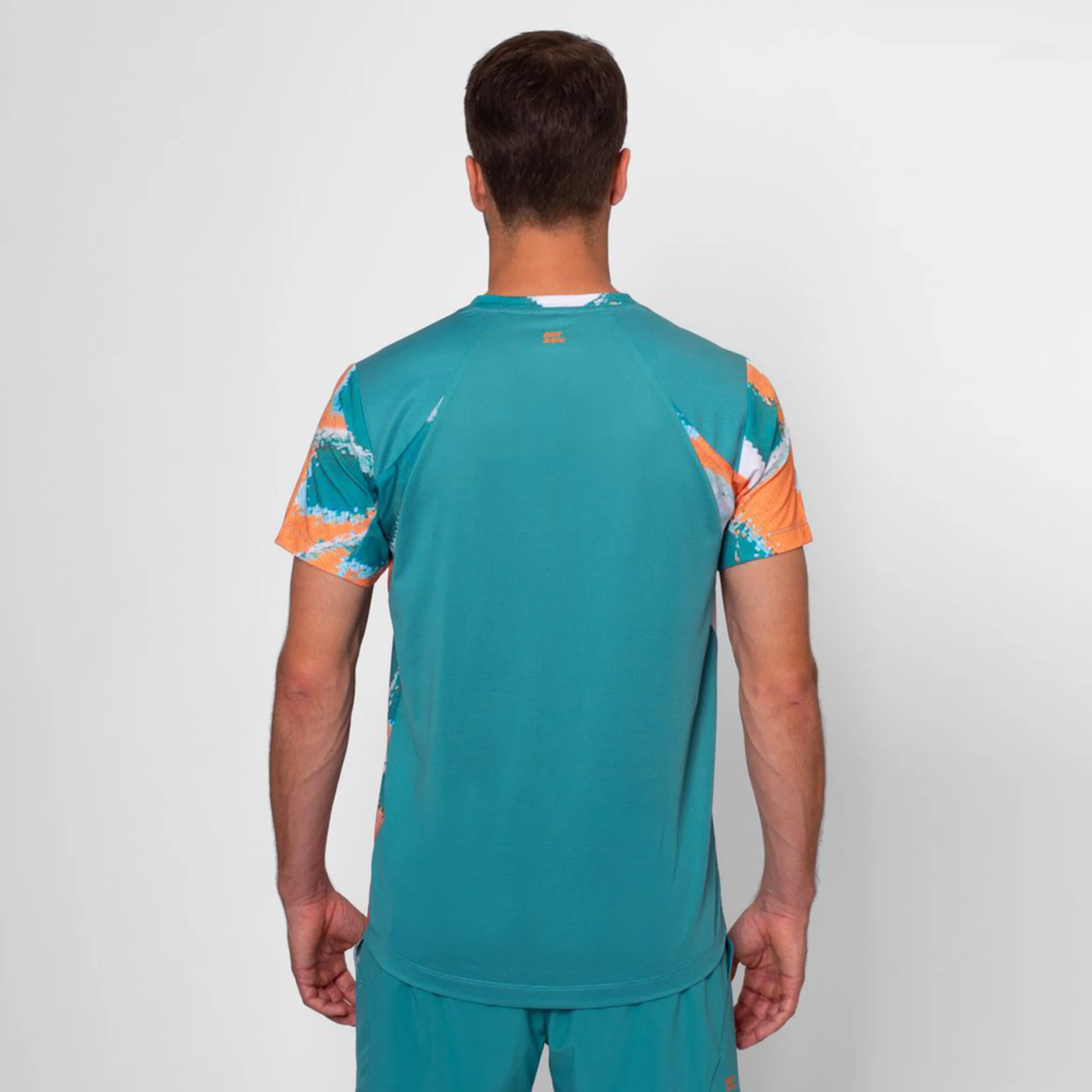 Melbourne 2025 V-Neck Koszulka Mężczyźni-Petrol,Pomarańczowy - Image 4