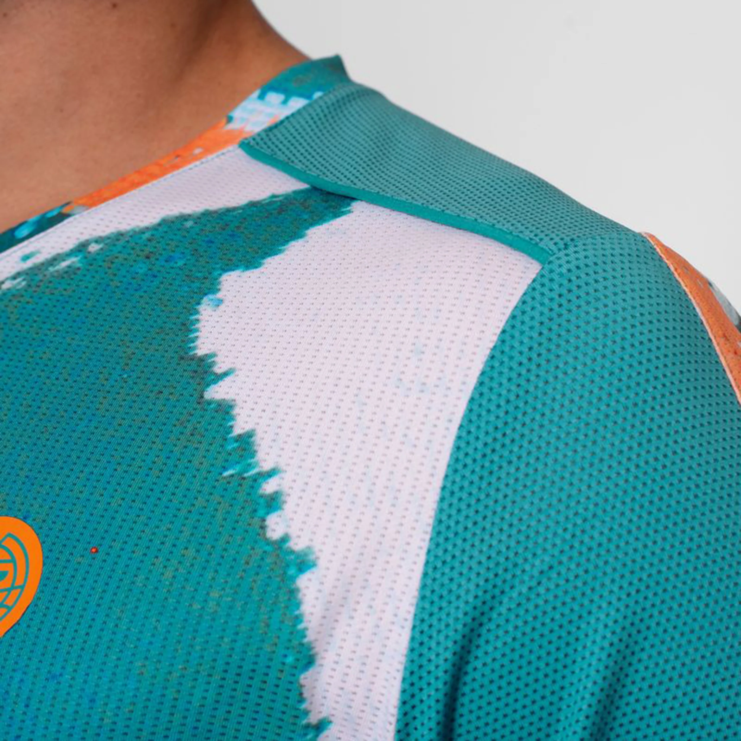 Melbourne 2025 V-Neck Koszulka Mężczyźni-Petrol,Pomarańczowy - Image 5