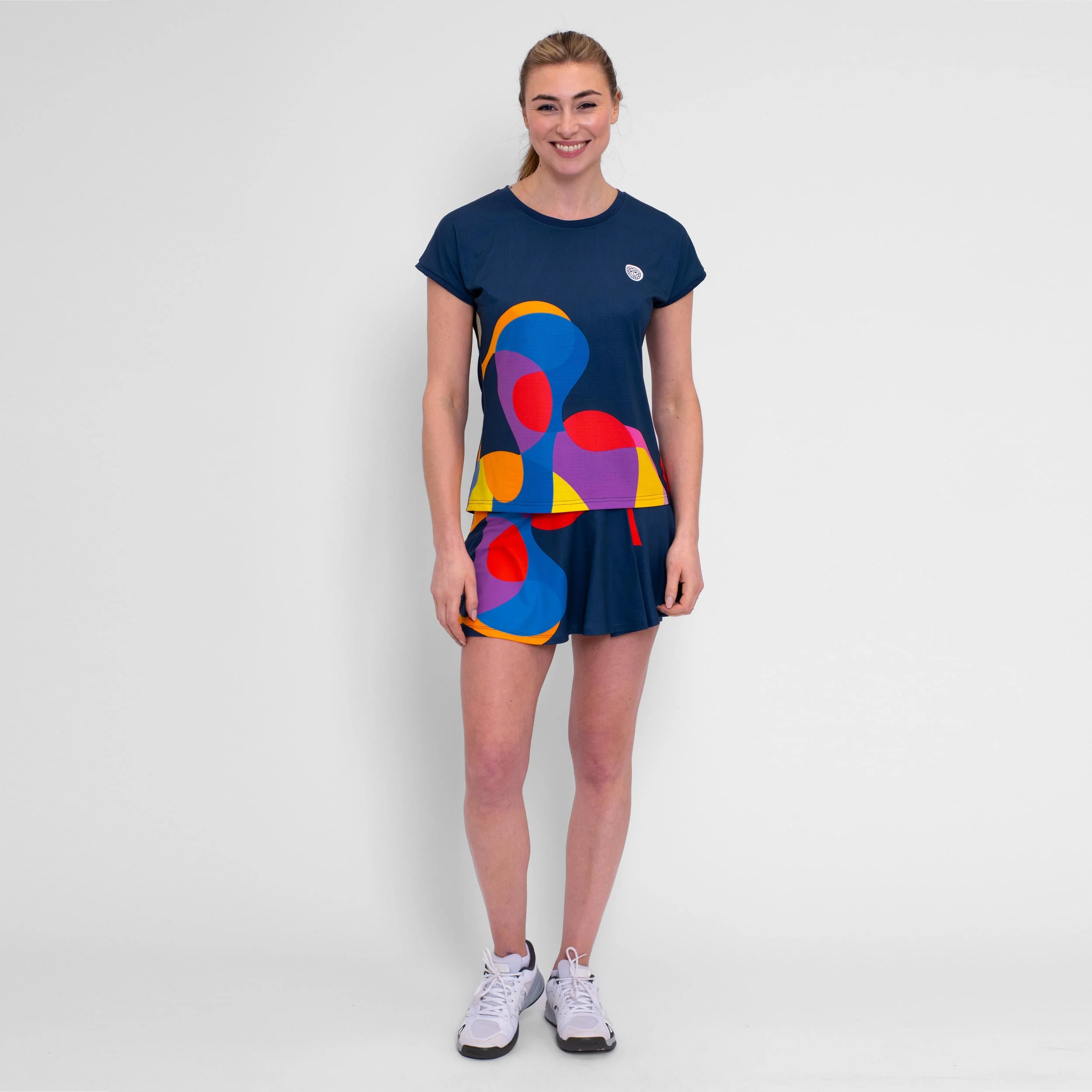 Twiggy Printed Wavy Spódnica Kobiety-Ciemnoniebieski,Wielokolorowy - Image 8
