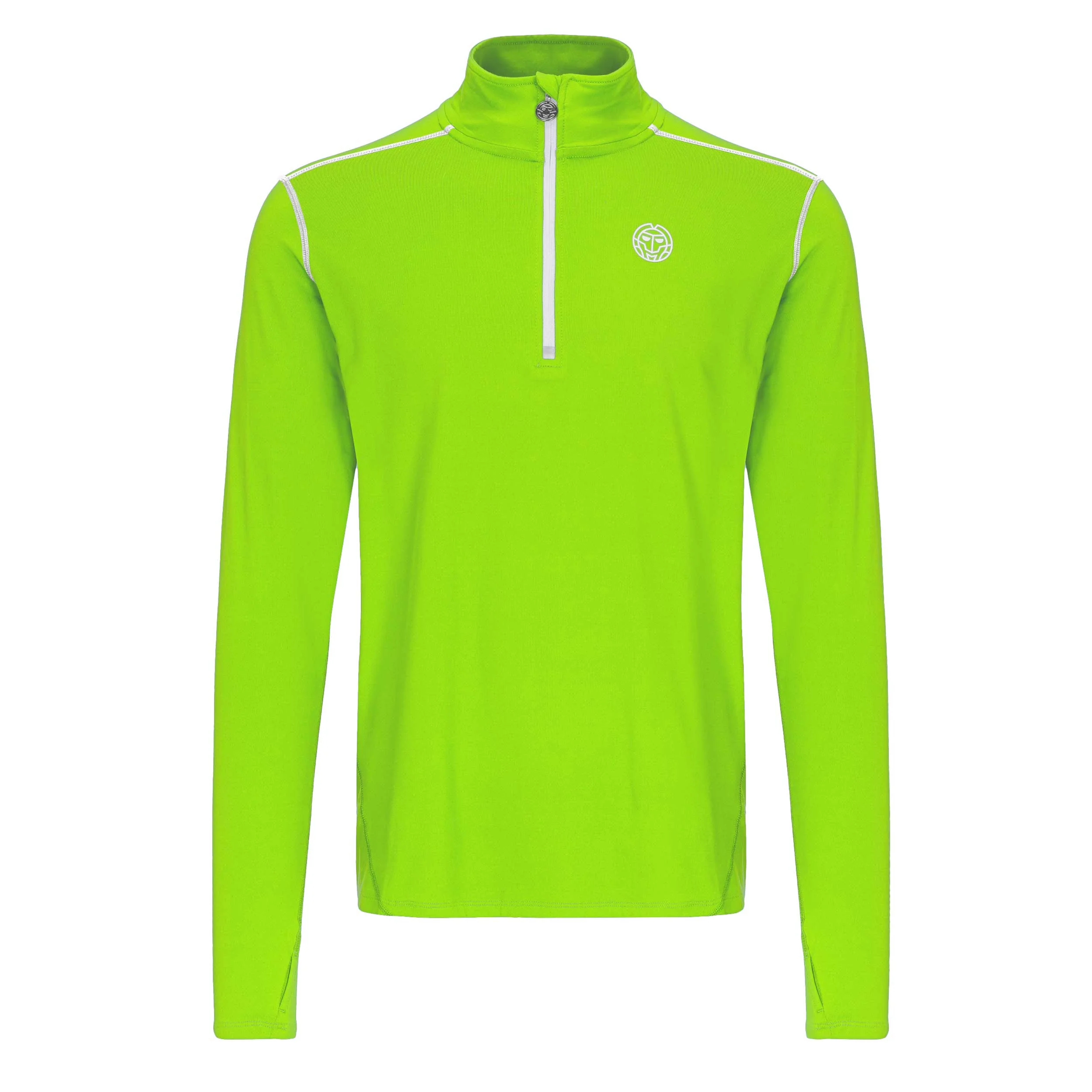 Zac Tech Half Zip Długi Rękaw Mężczyźni - neonowy zielony, biały