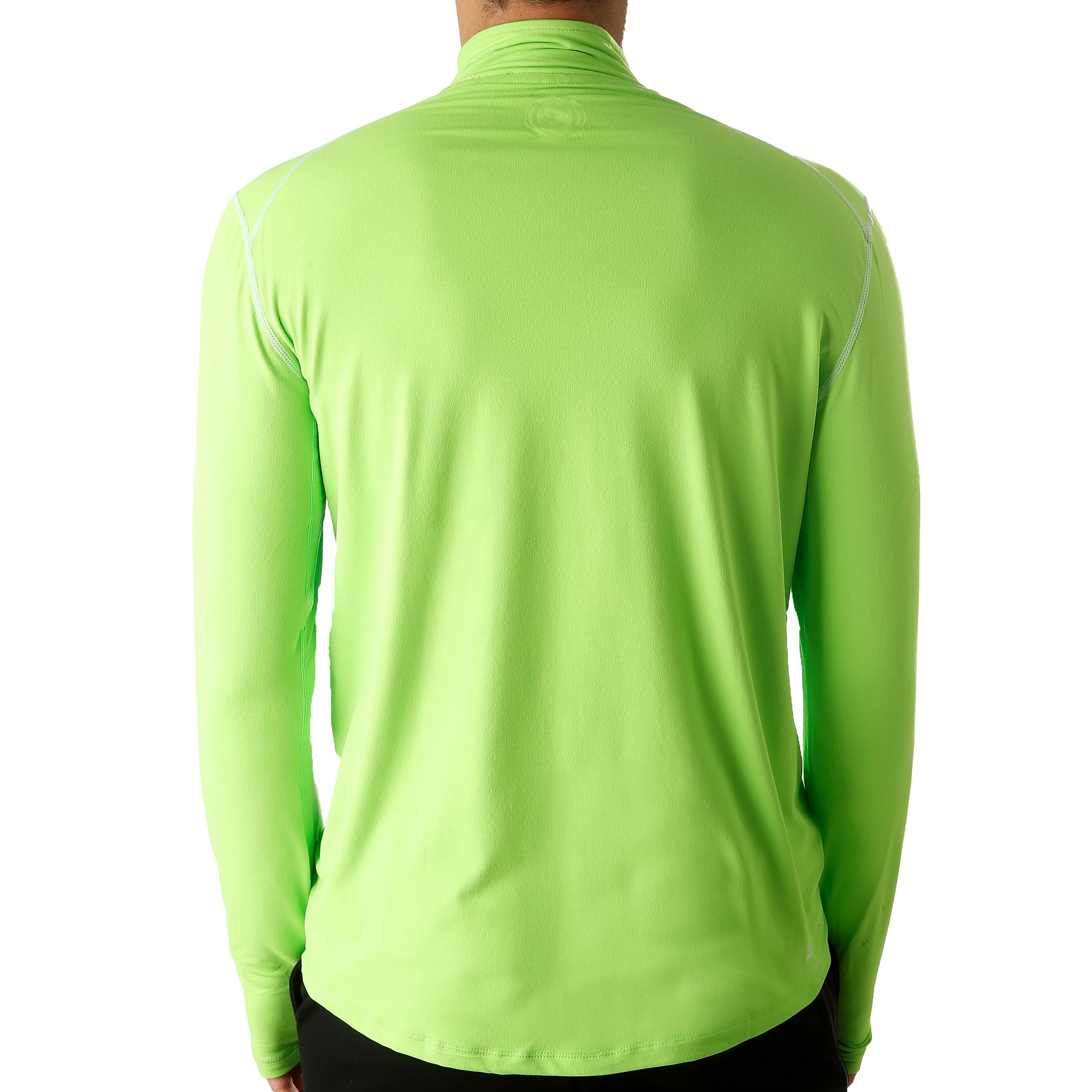 Zac Tech Half Zip Długi Rękaw Mężczyźni - neonowy zielony, biały - Image 5