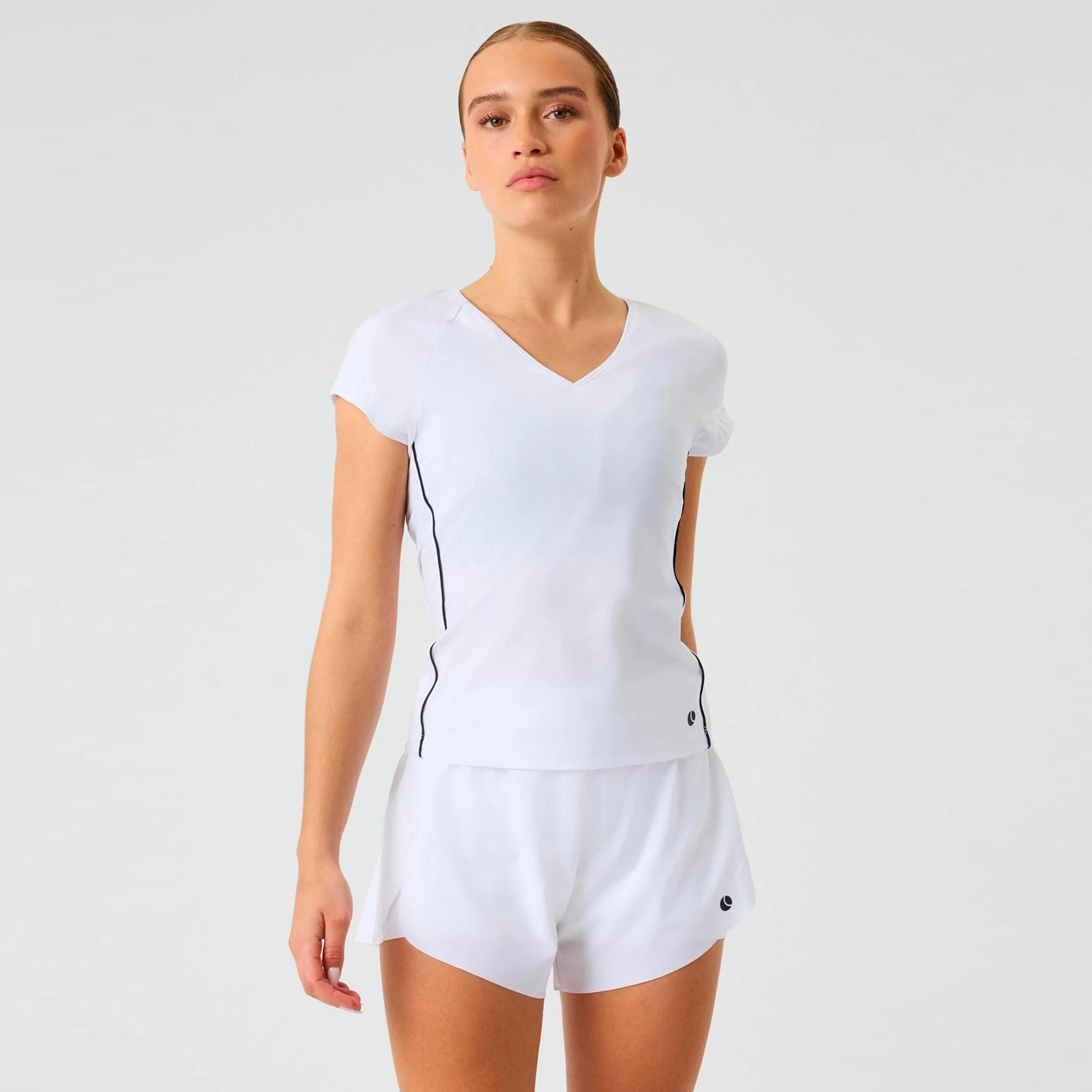 Ace V-Neck Koszulka Kobiety - biały