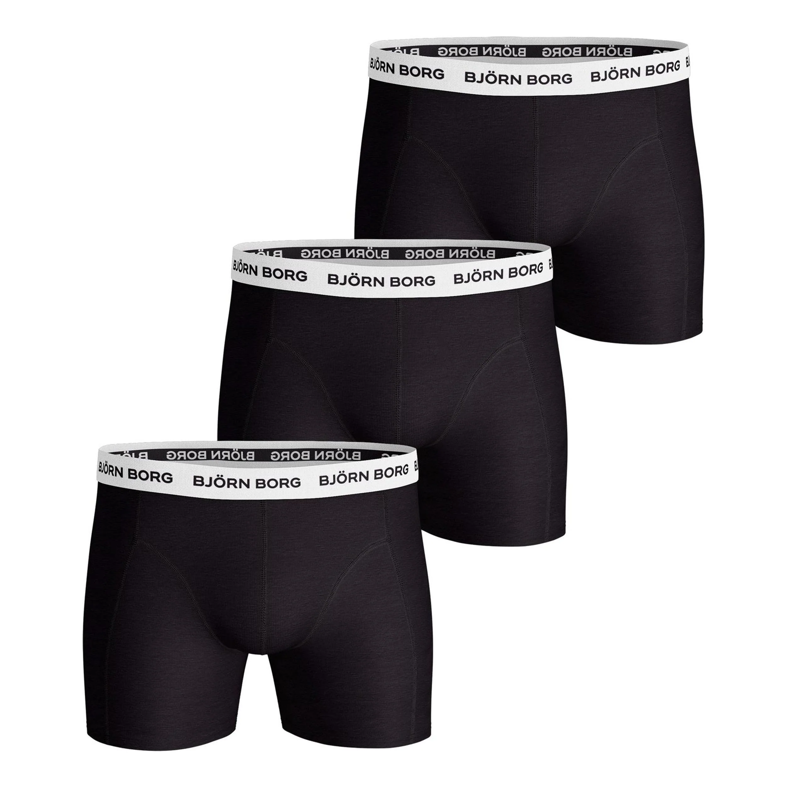 Cotton Stretch Bokserki sportowe Opakowanie 3 szt. Mężczyźni - czarny, biały