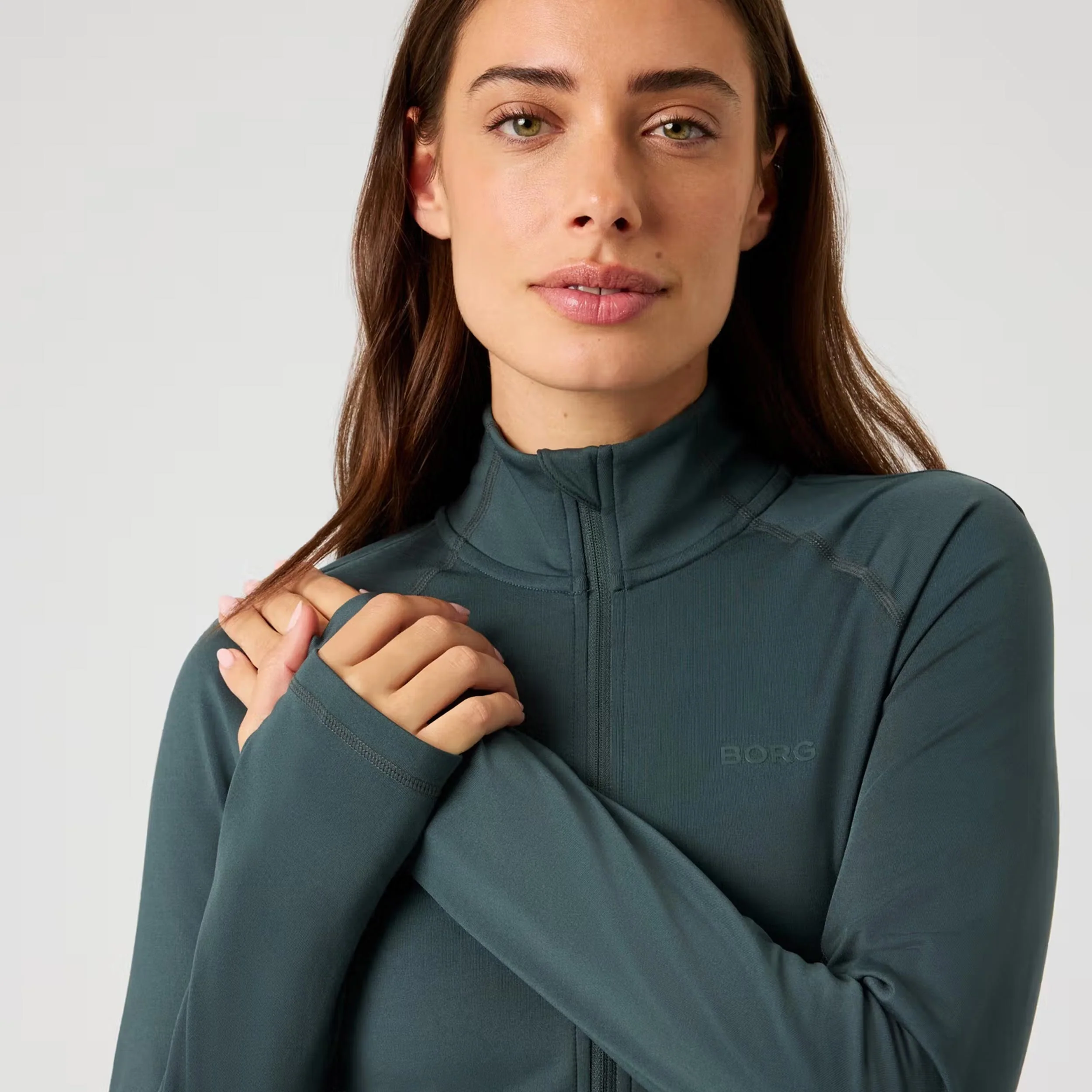 Full Zip Midlayer Kurtka treningowa Kobiety-ciemnozielony - Image 3