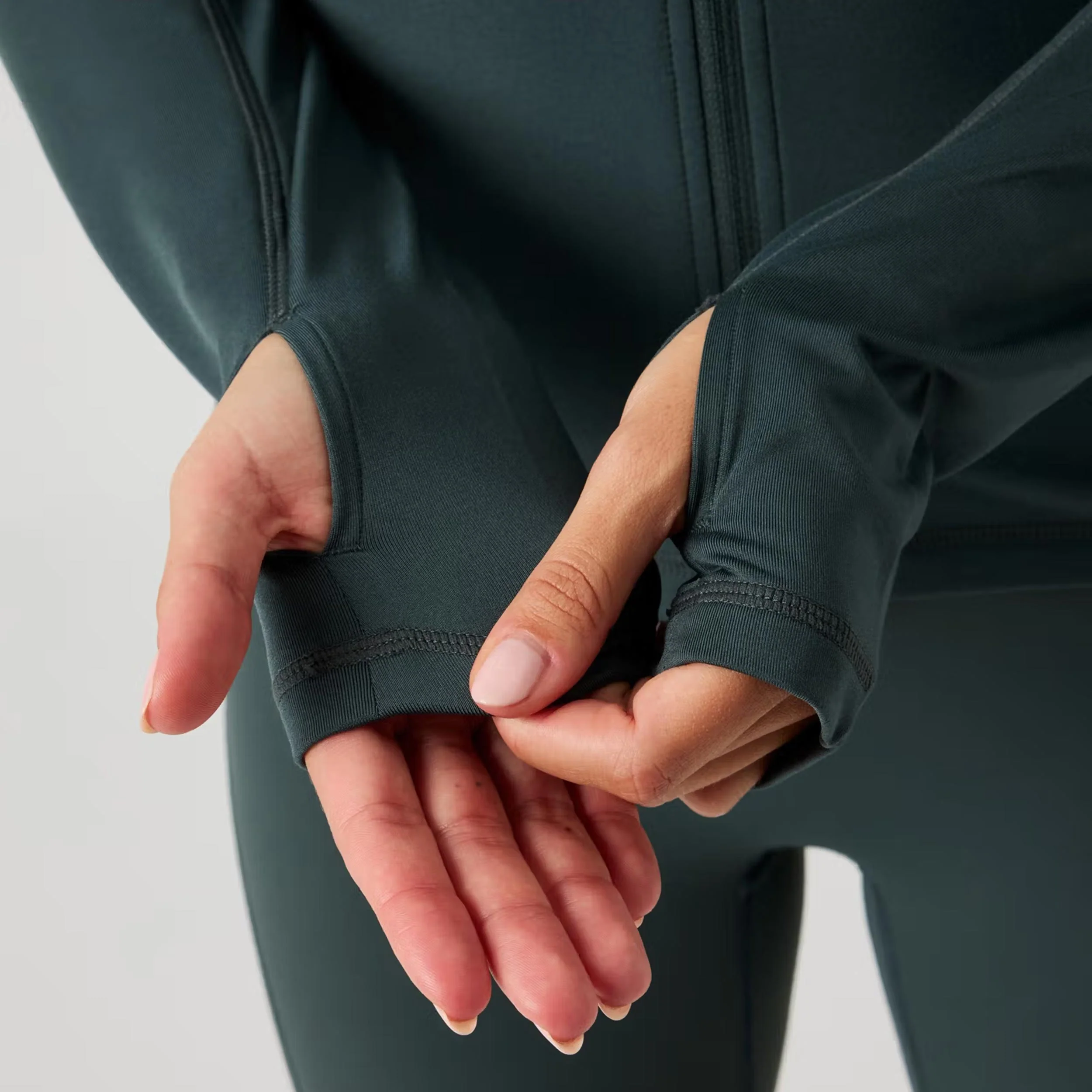Full Zip Midlayer Kurtka treningowa Kobiety-ciemnozielony - Image 4