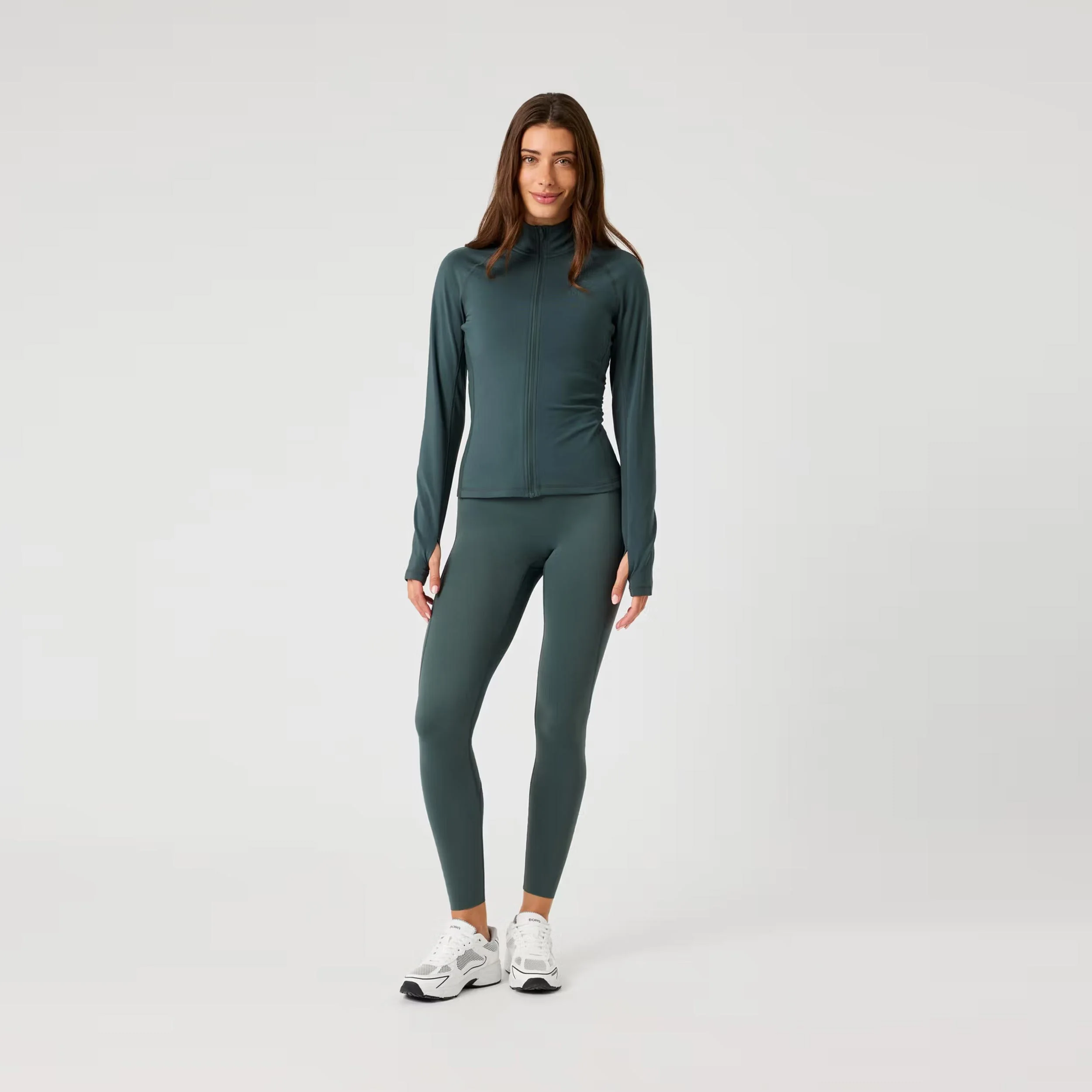 Full Zip Midlayer Kurtka treningowa Kobiety-ciemnozielony - Image 5