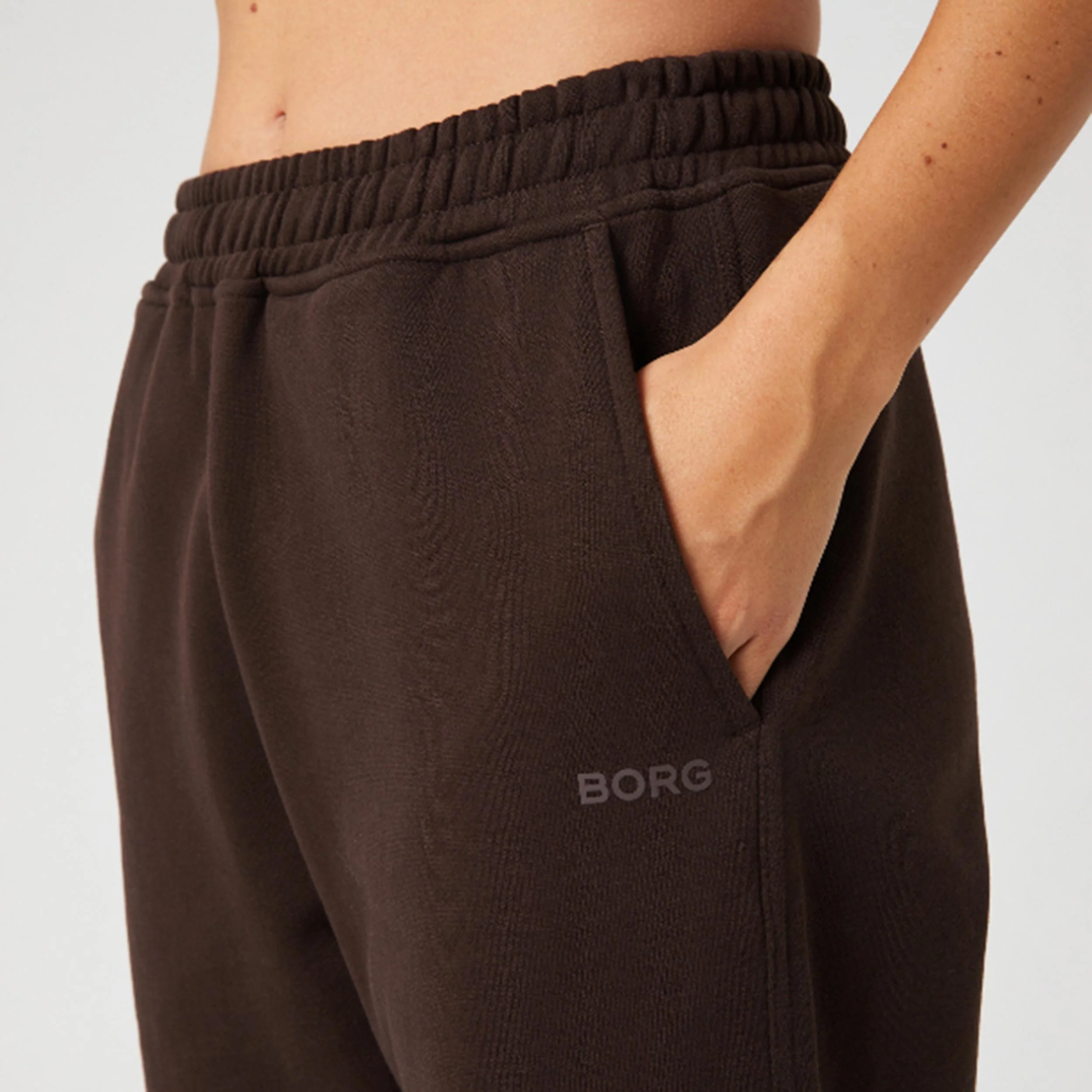 Studio Oversized Straight Spodnie Dresowe Kobiety-Brąz - Image 3