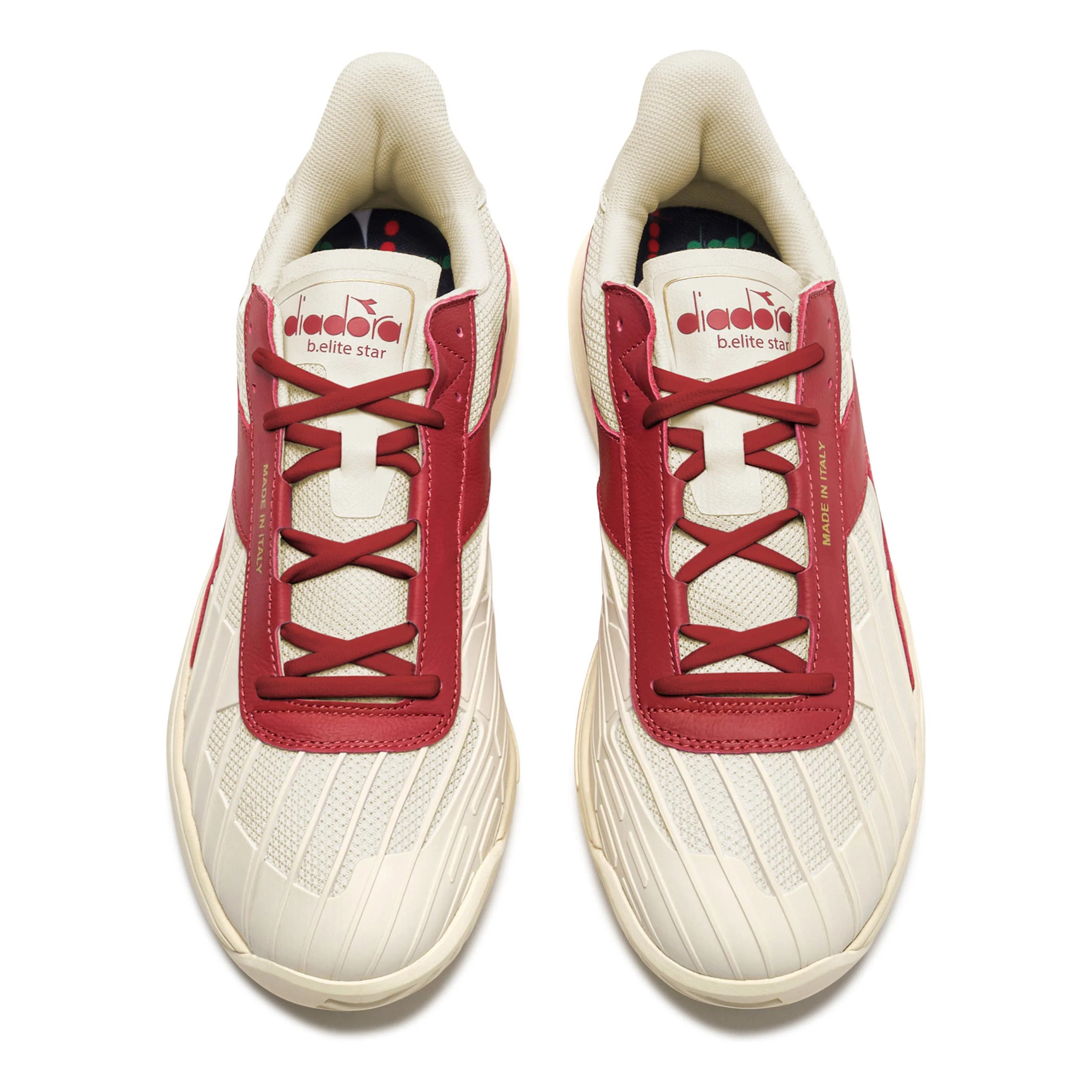B. Elite Star made in Italy buty do tenisa allcourt Mężczyźni-biały, ciemnoczerwony - Image 2
