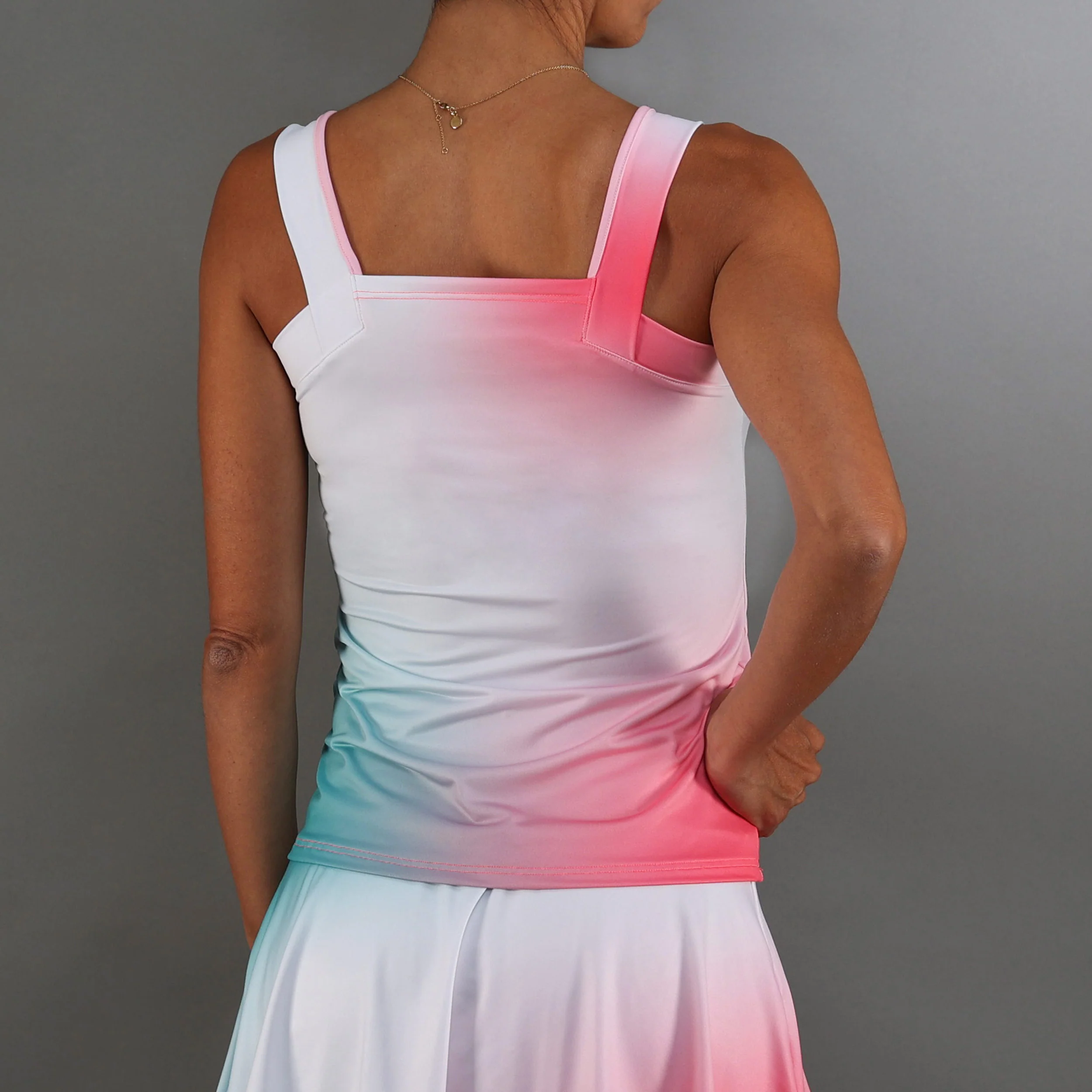Breeze Tank Top Kobiety-Neonowy Róż,Biały - Image 2