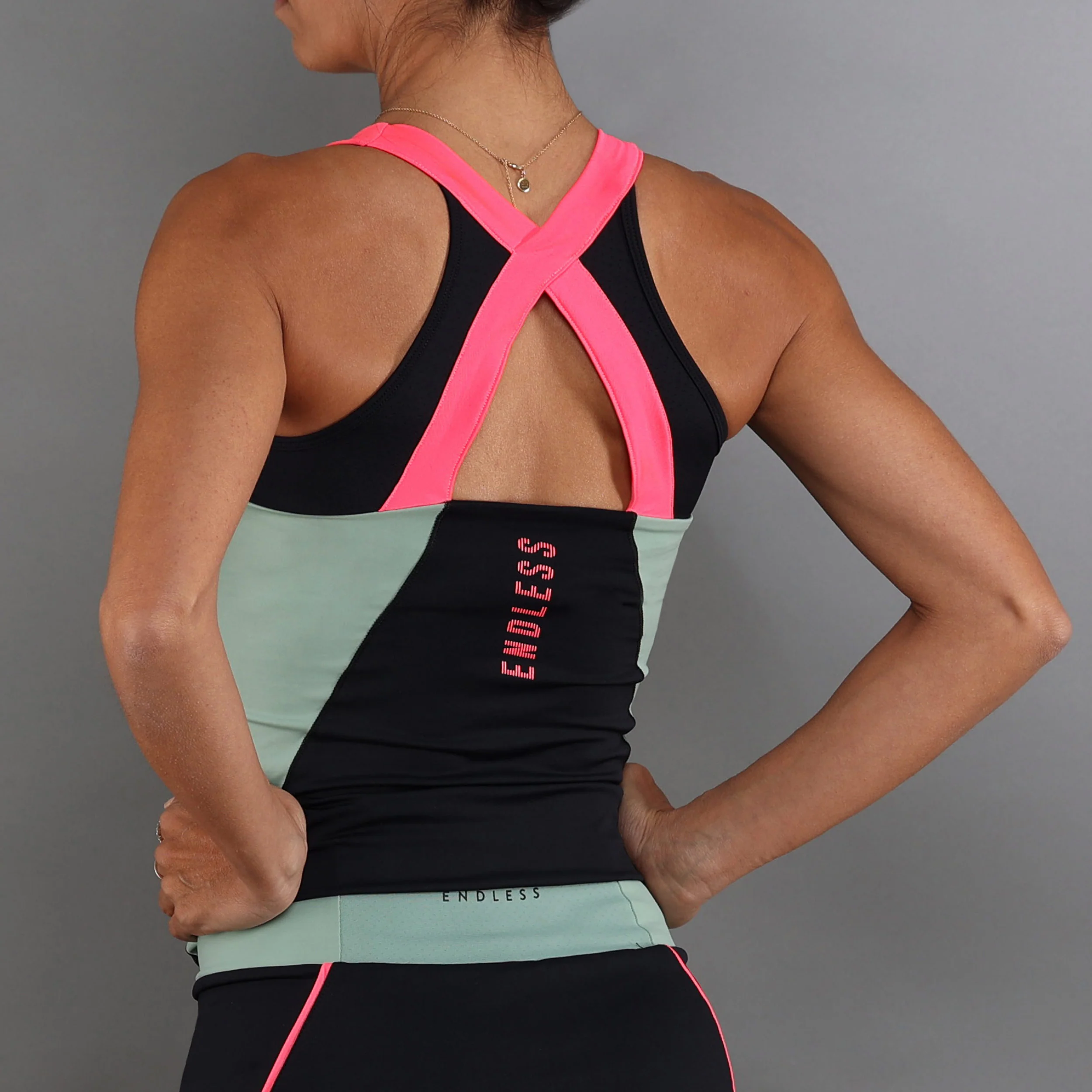 Grace Tank Top Kobiety-Czarny,Zieleń - Image 5