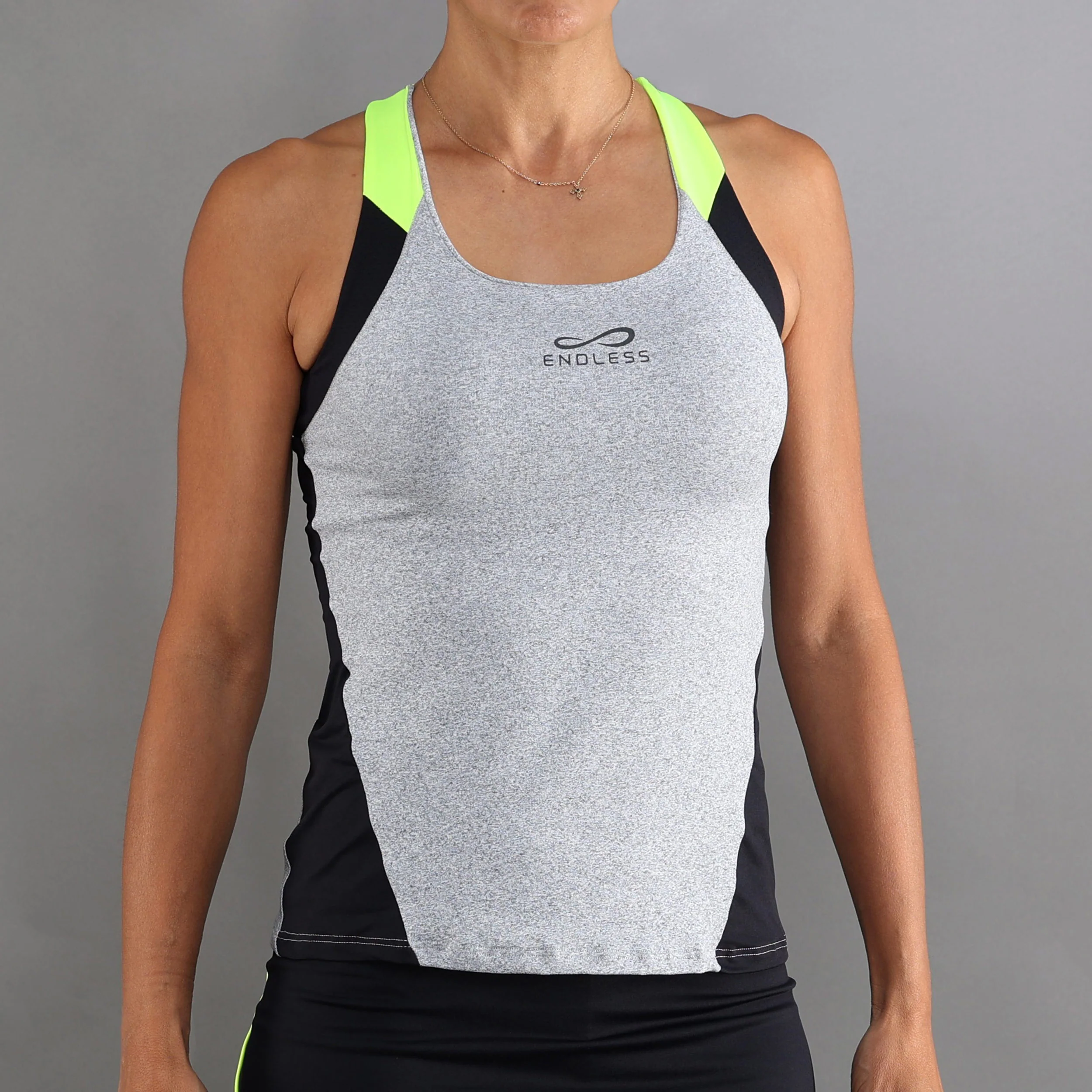 Grace Tank Top Kobiety-Szary,Czarny - Image 5