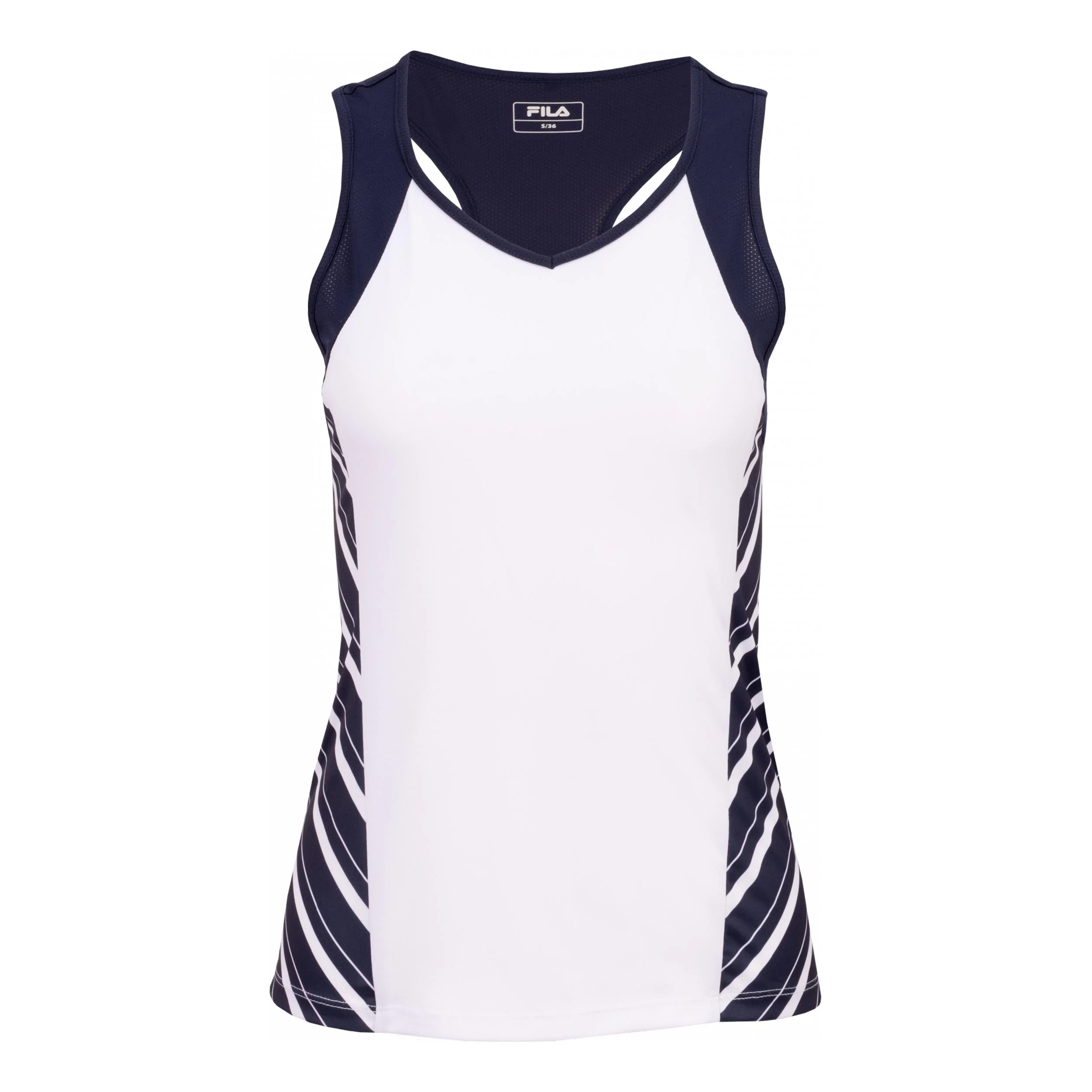 Steffi Tank top Kobiety-biały, ciemnoniebieski