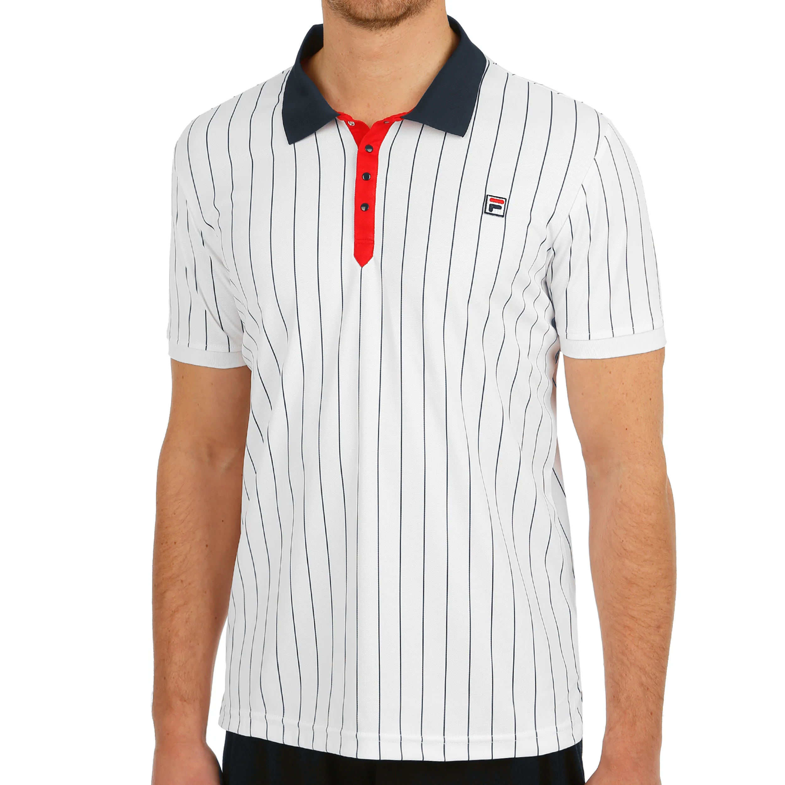 Stripes Polo Mężczyźni-Biały,Ciemnoniebieski - Image 3