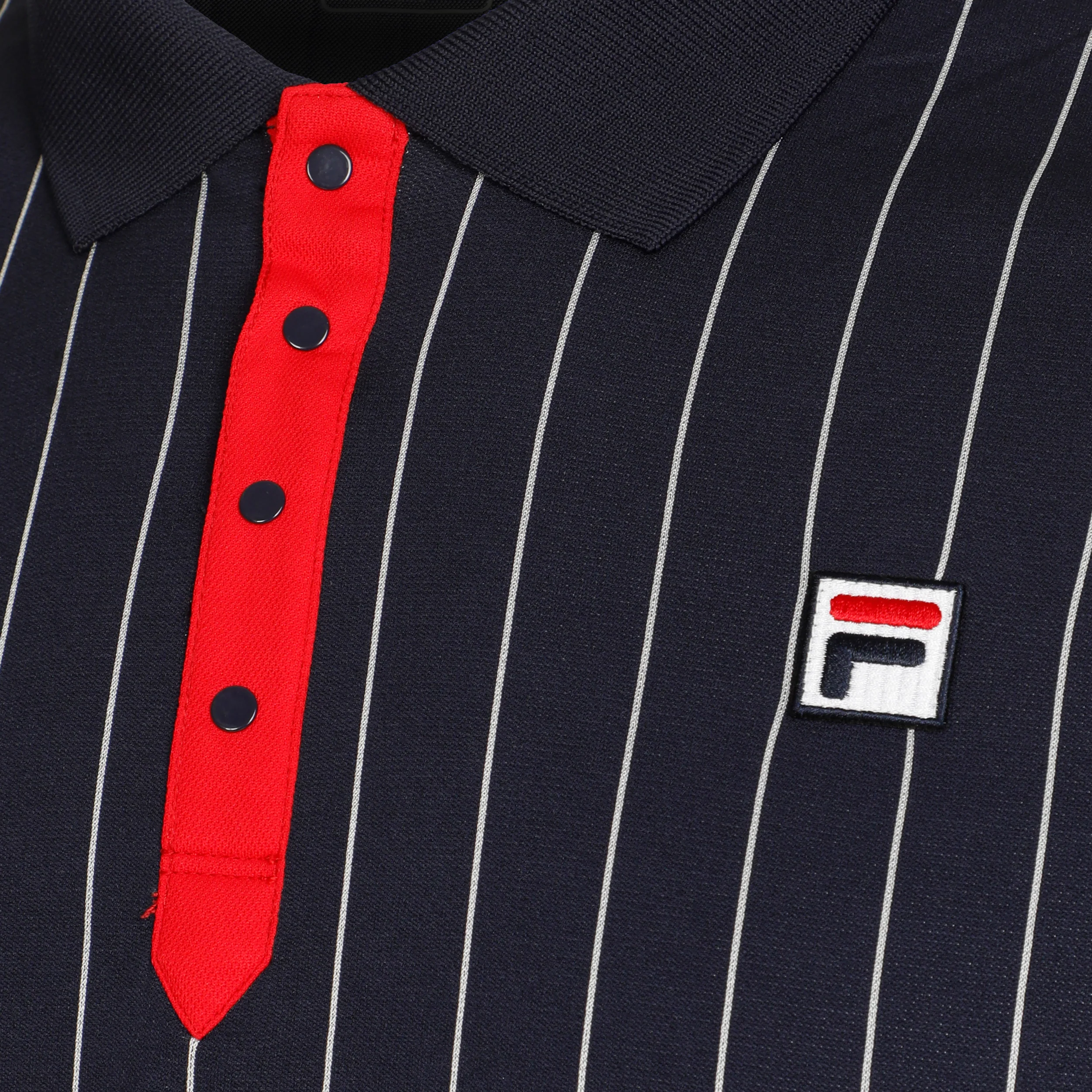 Stripes Polo Mężczyźni-Ciemnoniebieski,Czerwony - Image 3