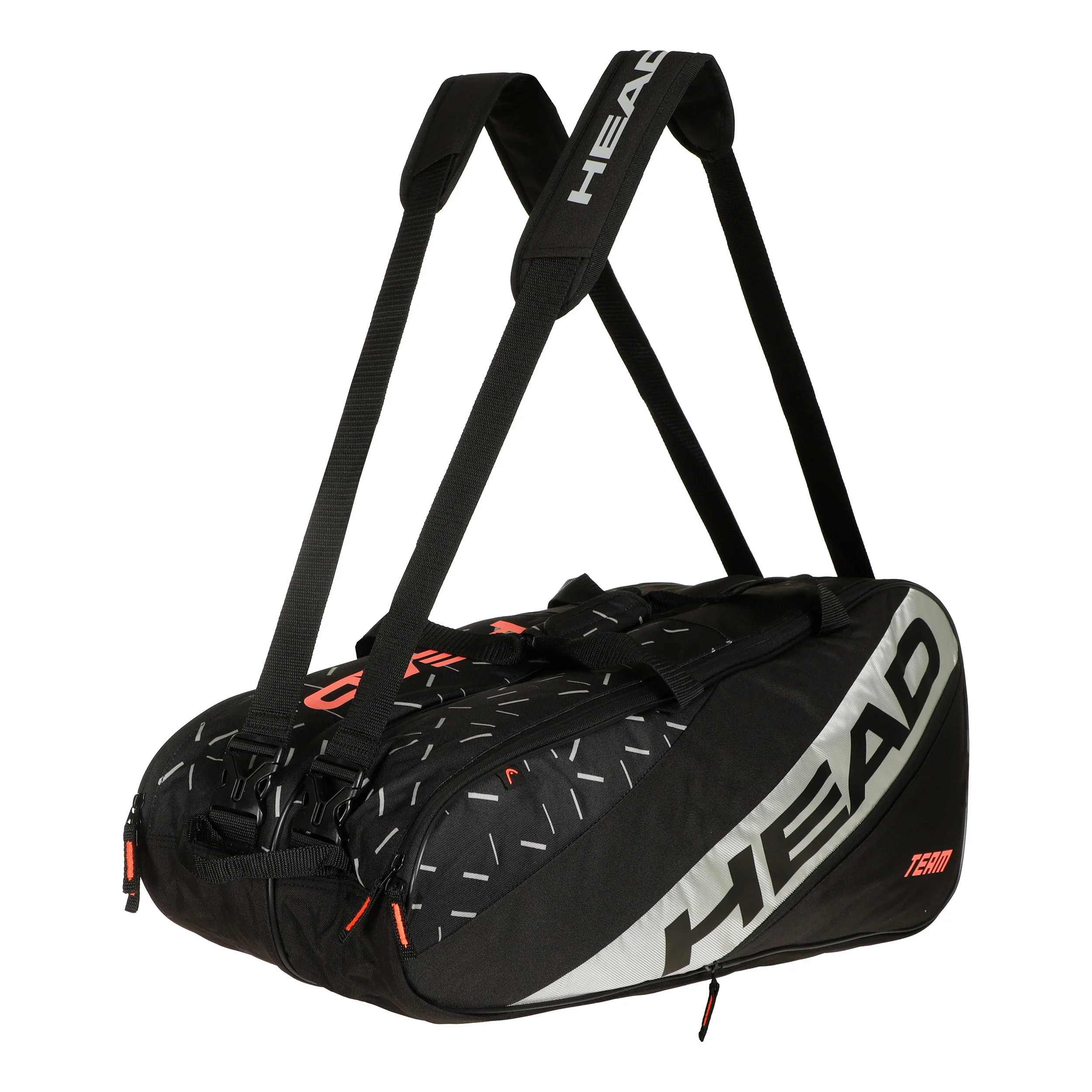 Team Racquet Bag L Torba Na Rakiete-Czarny,Szary - Image 7
