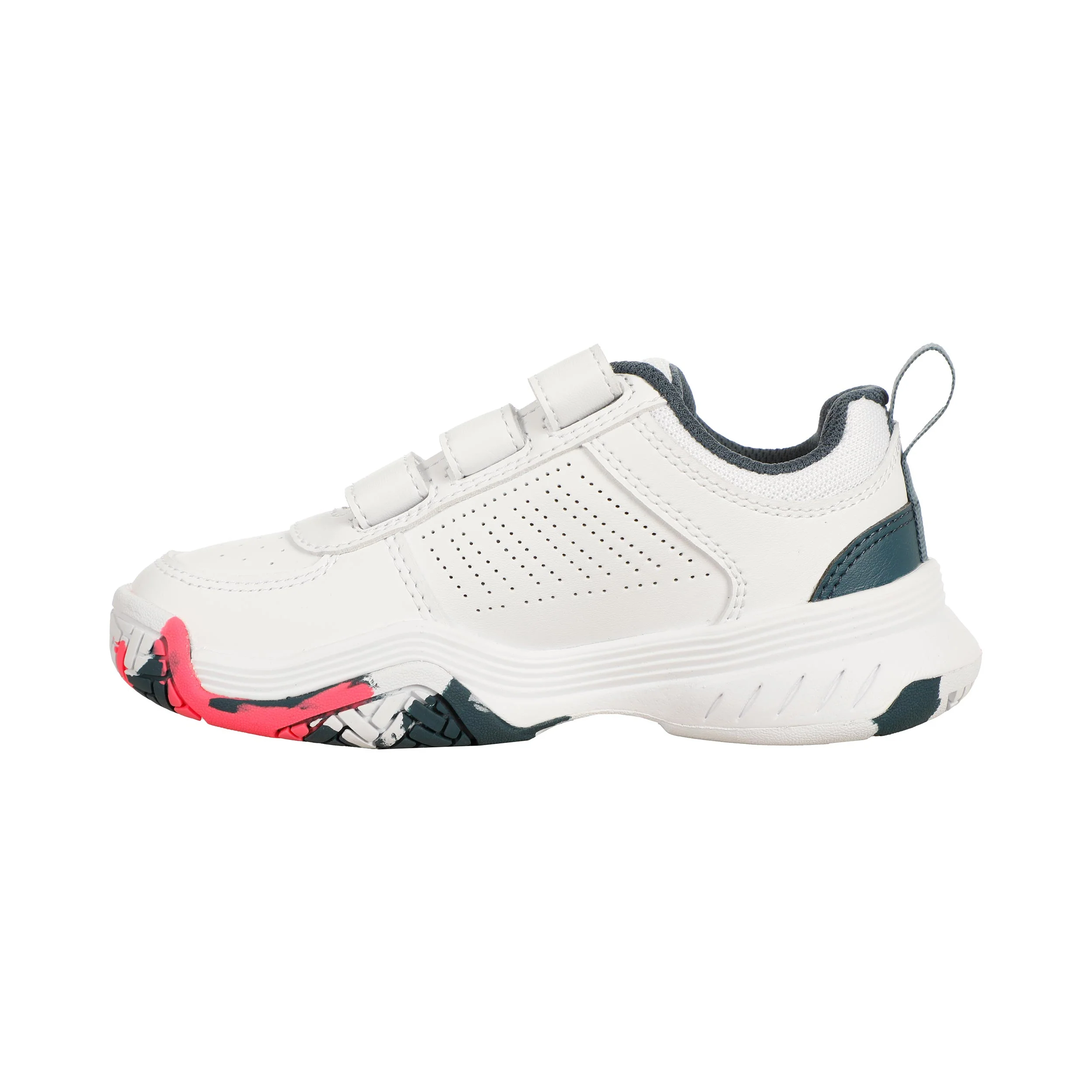 Court Express 2 Strap Buty Do Tenisa Allcourt Dzieci-Biały,Petrol - Image 2