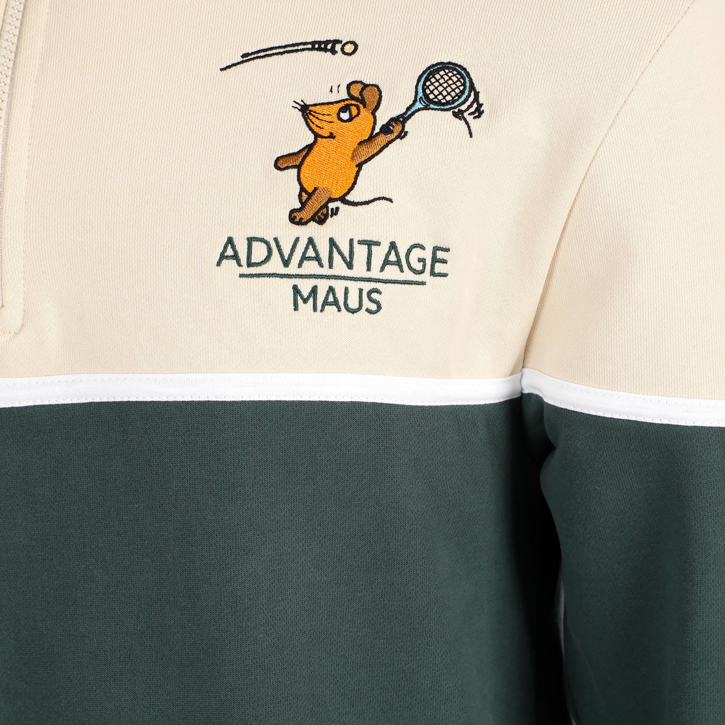 Maus Tennis Bluza Unisex - krem, zieleń - Image 3