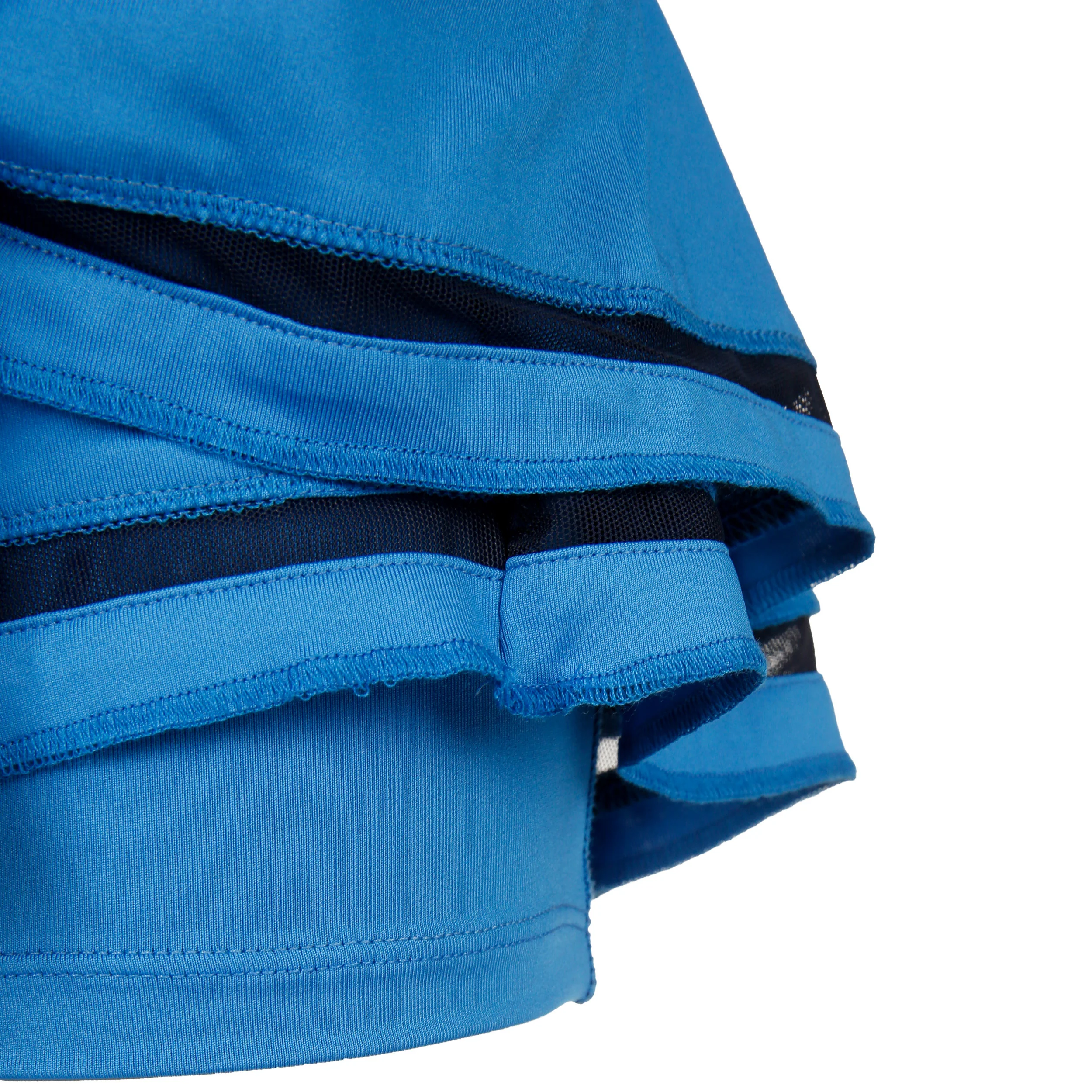 Long Pleat Tier Spódnica Kobiety-Niebieski,Czarny - Image 3